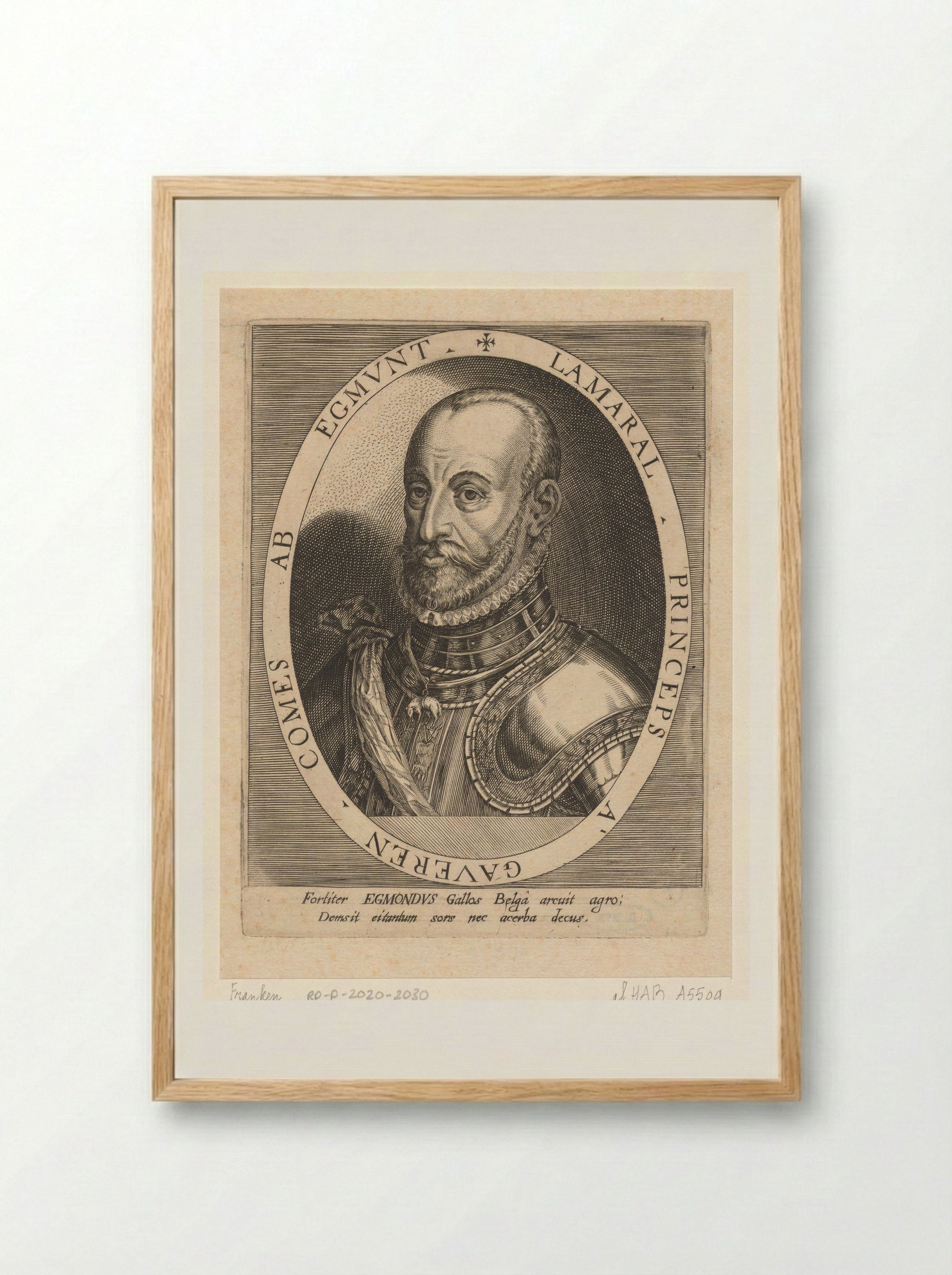 Portrait of Lamoral, Count of Egmont - Dominicus Custos - Framed Print Wood
