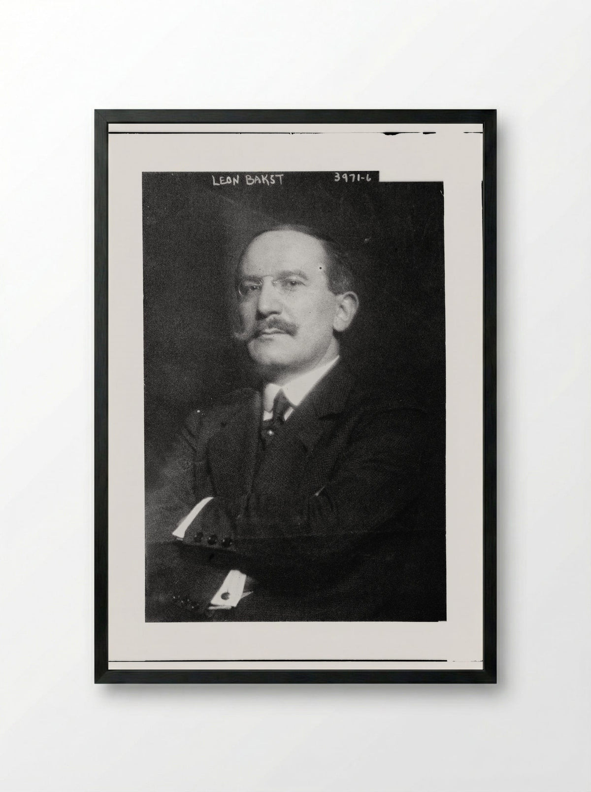Portrait of Leon Bakst - Leon Bakst - Framed Print Black