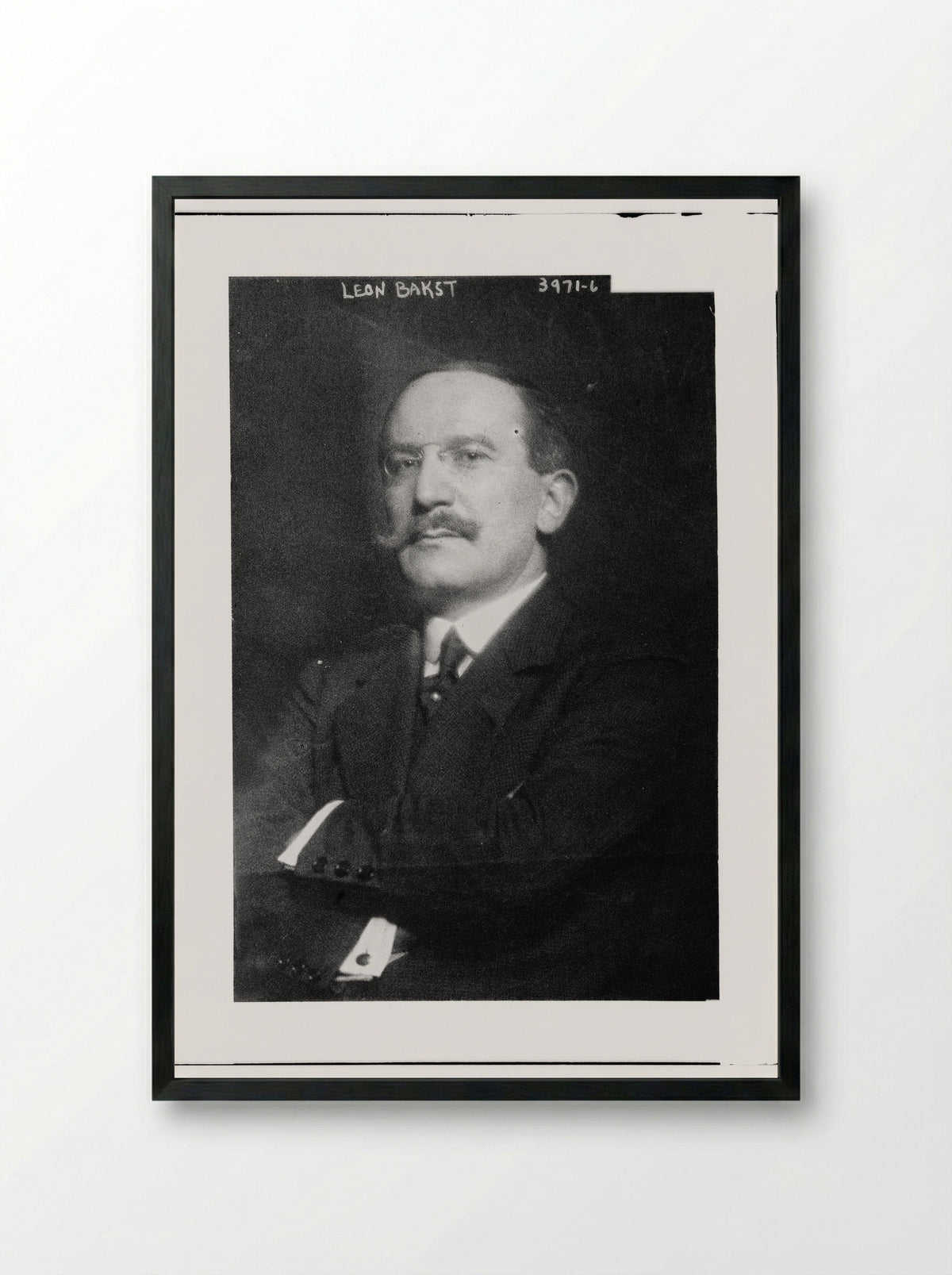 Portrait of Leon Bakst - Leon Bakst - Framed Print Black