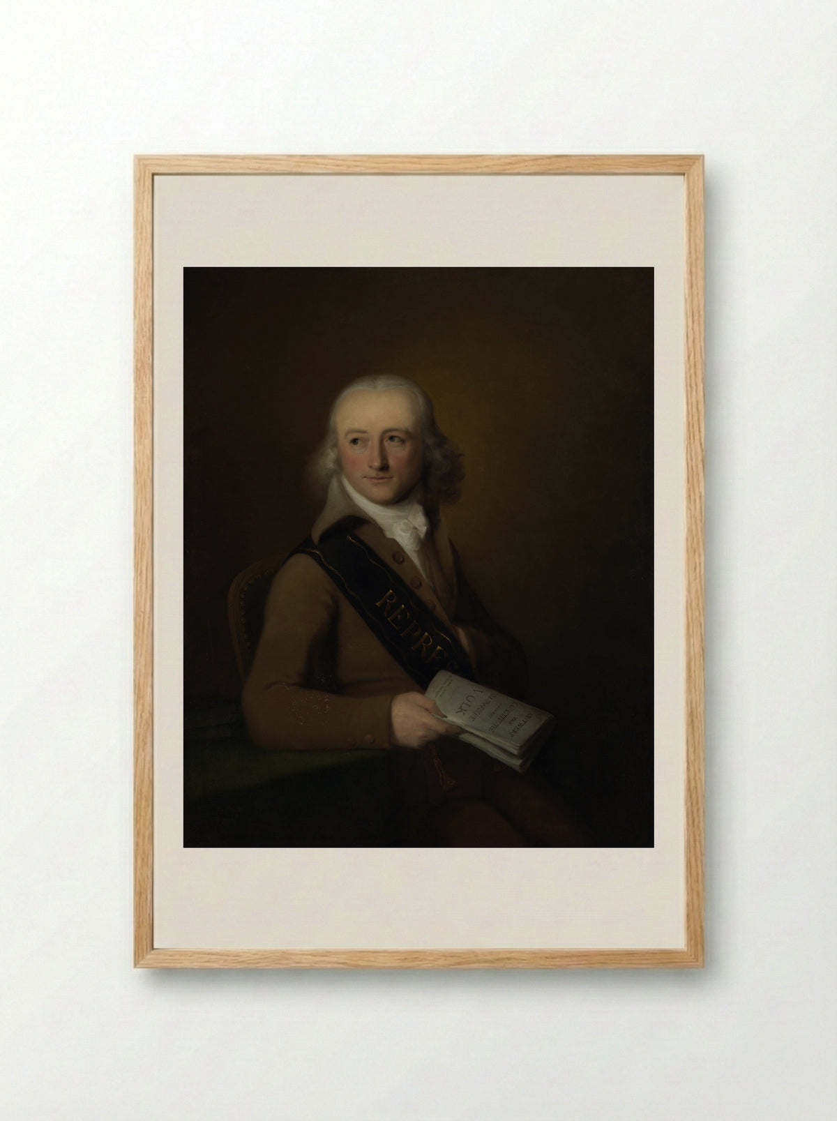 Portrait of Leonardus van der Voort - Johan Bernard Scheffer - Framed Print Wood