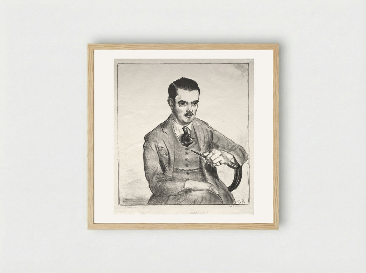 Portrait of Louis Bouché - George Bellows - Framed Print Wood