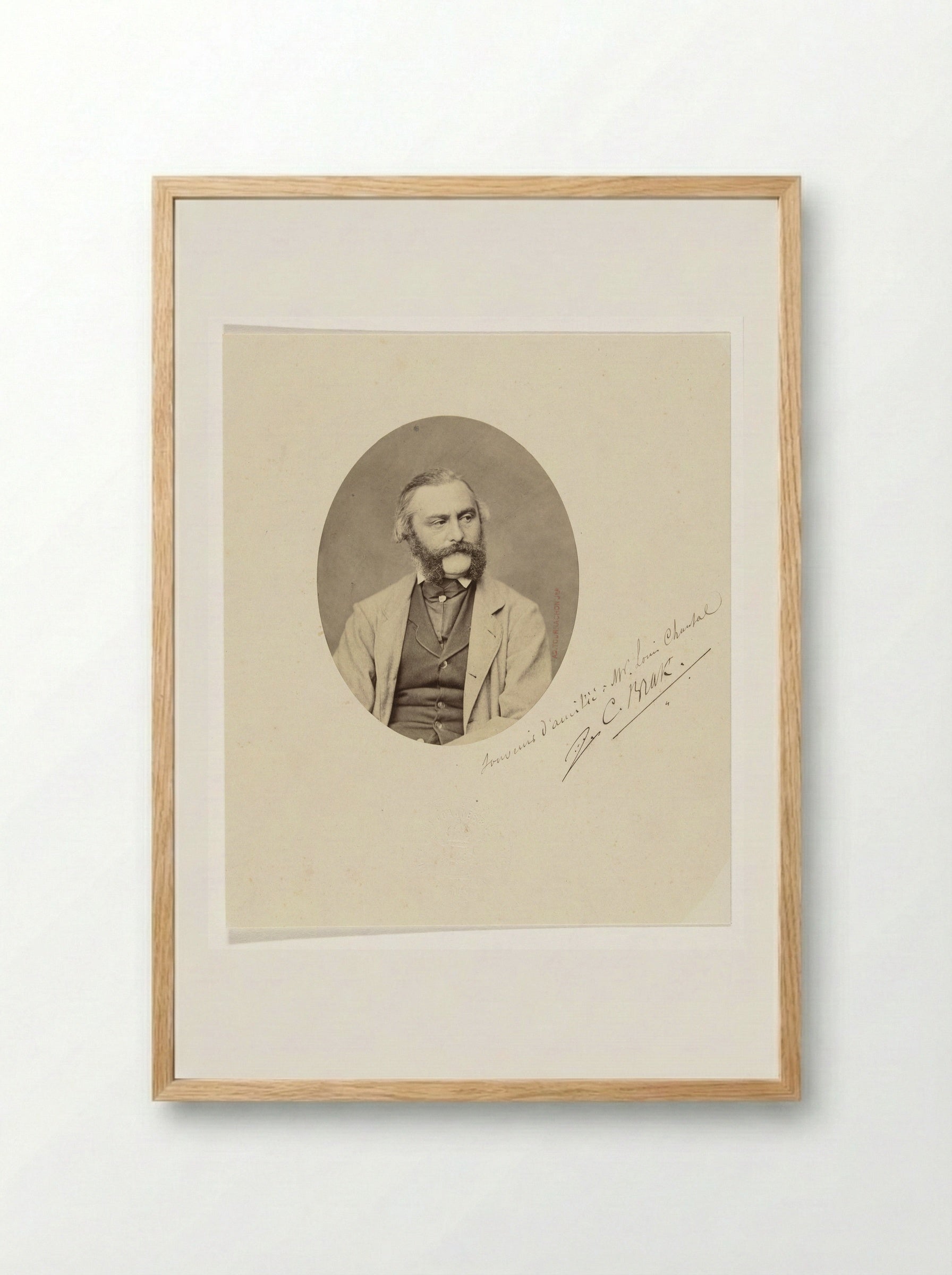 Portrait of Louis Chantal - Louis Chantal - Framed Print Wood
