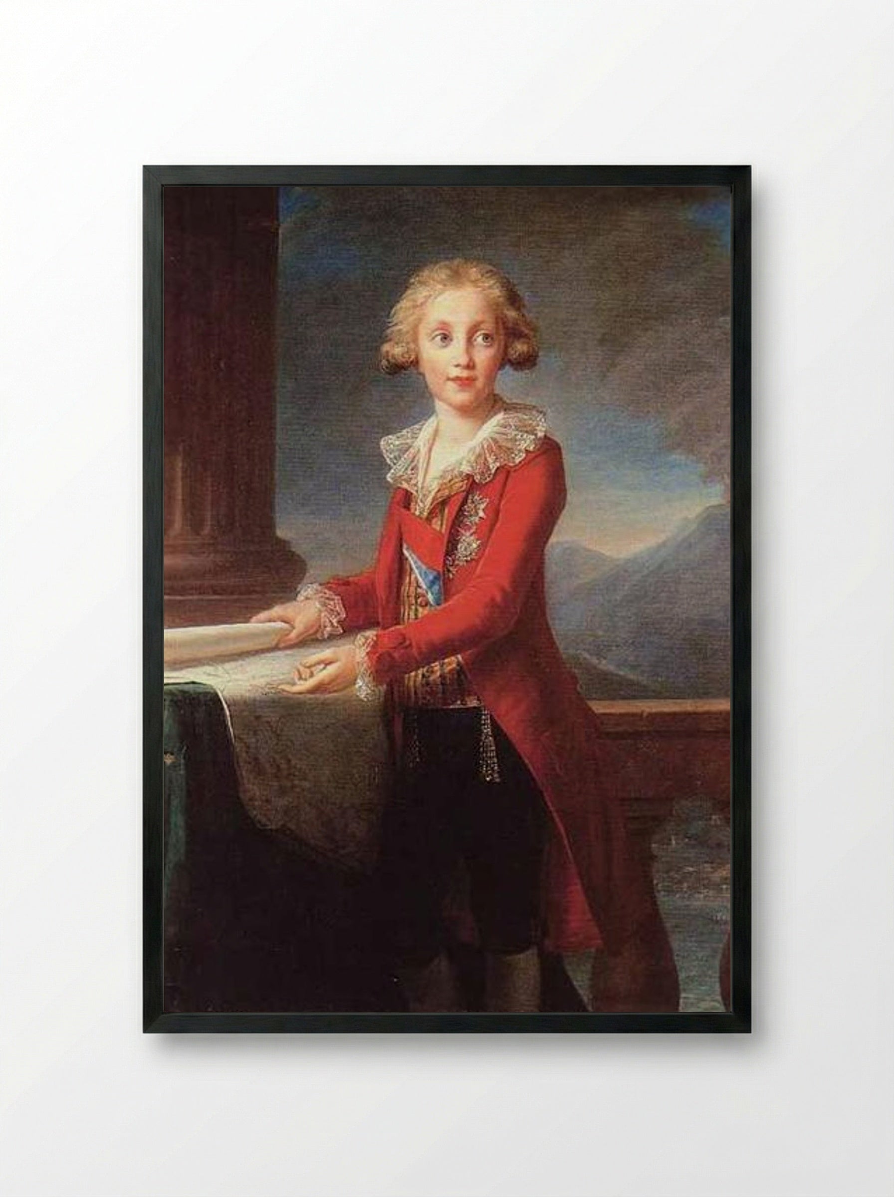Portrait of Louis, Dauphin of France - Louise Elisabeth Vigée Le Brun - Framed Print Black