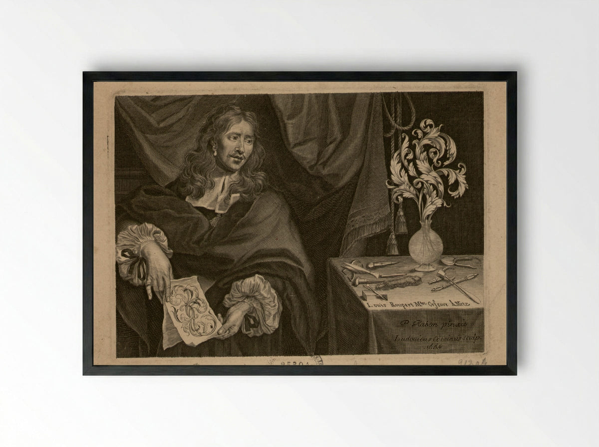 Portrait of Louis Roupert - Louis Cossin - Framed Print Black
