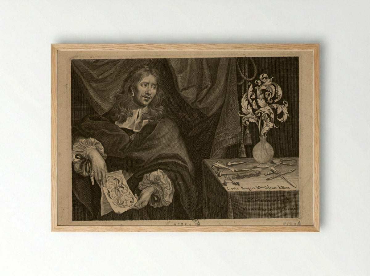 Portrait of Louis Roupert - Louis Cossin - Framed Print Wood