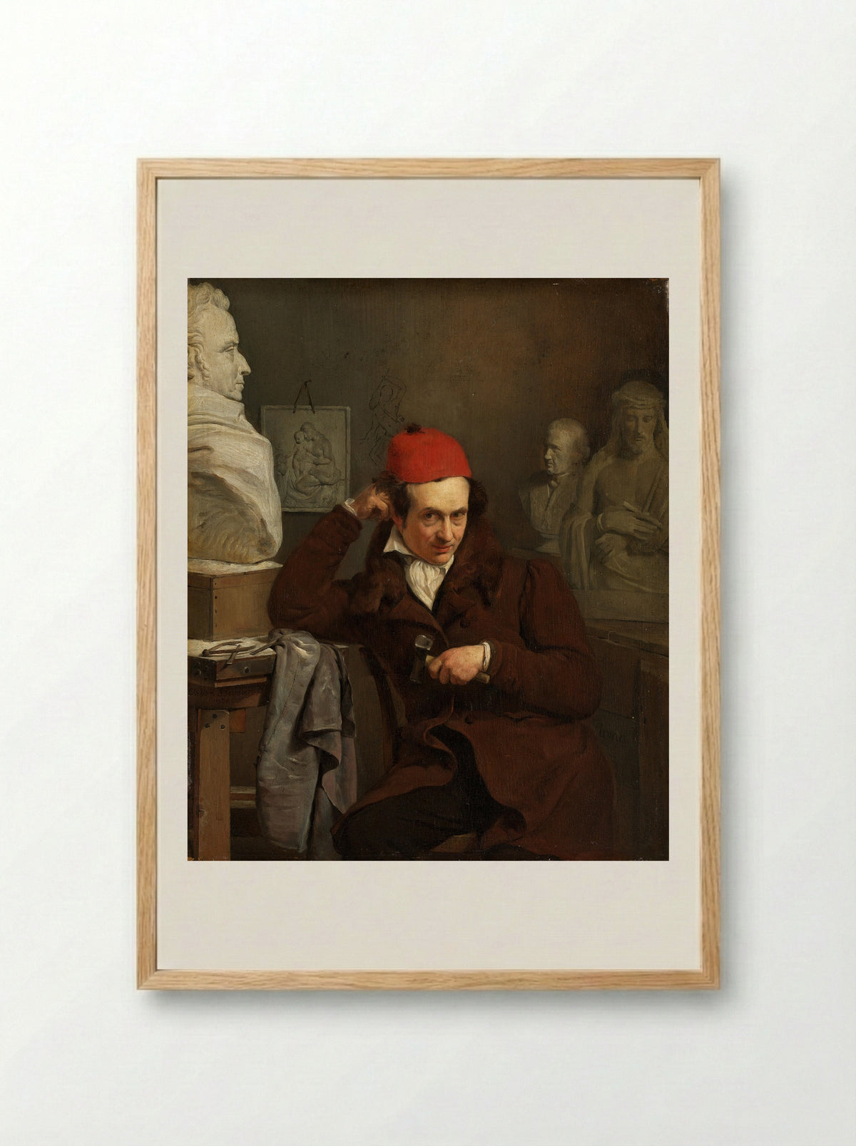 Portrait of Louis Royer - Charles van Beveren - Framed Print Wood