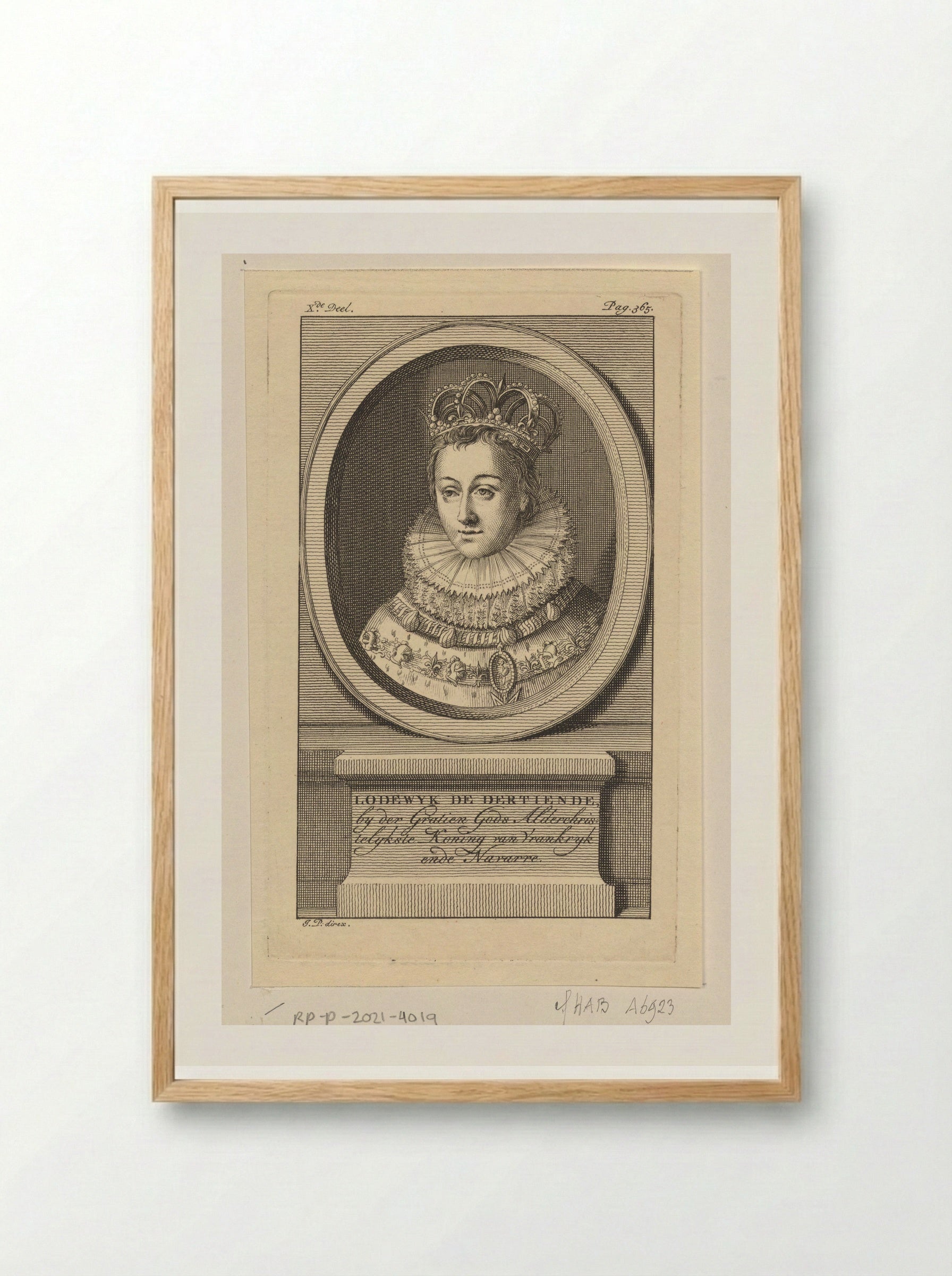 Portrait of Louis XIII of France - Jan Punt - Framed Print Wood