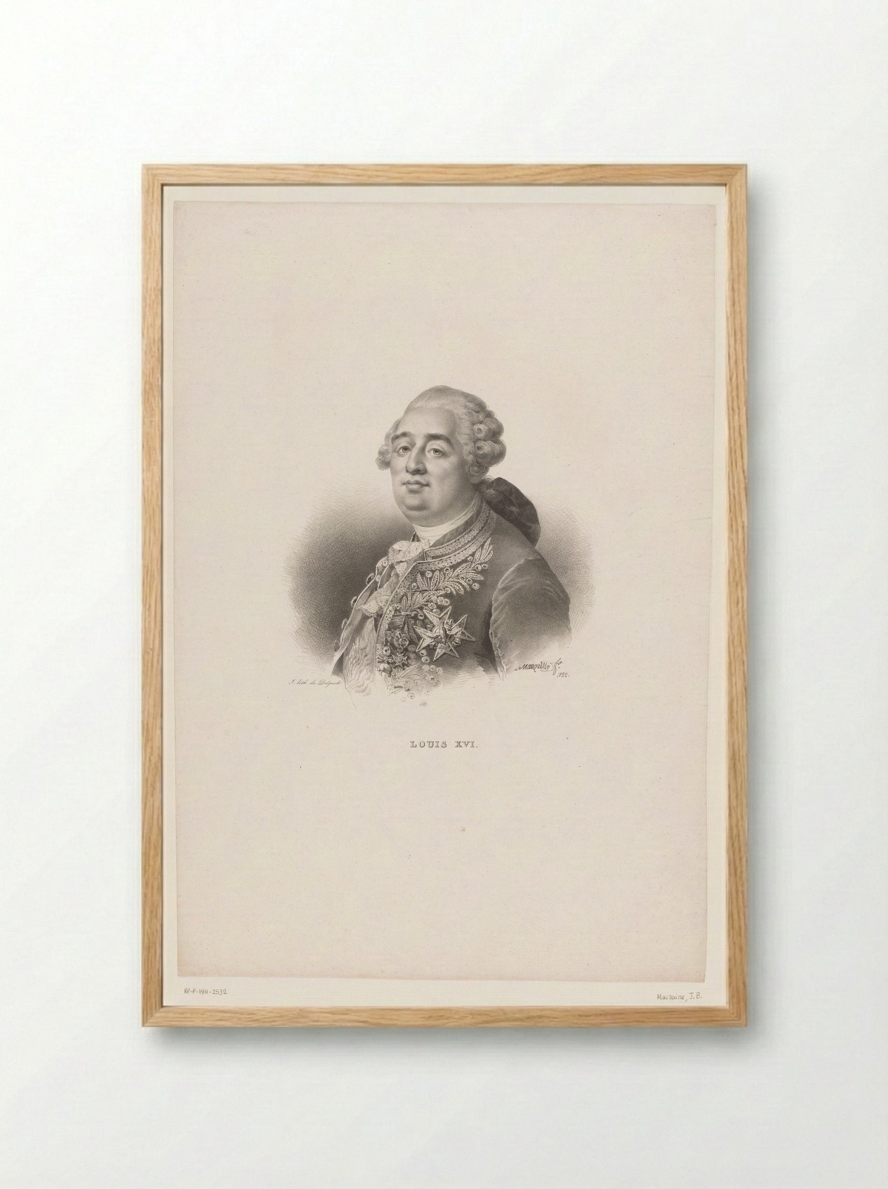 Portrait of Louis XVI - François-Séraphin Delpech - Framed Print Wood