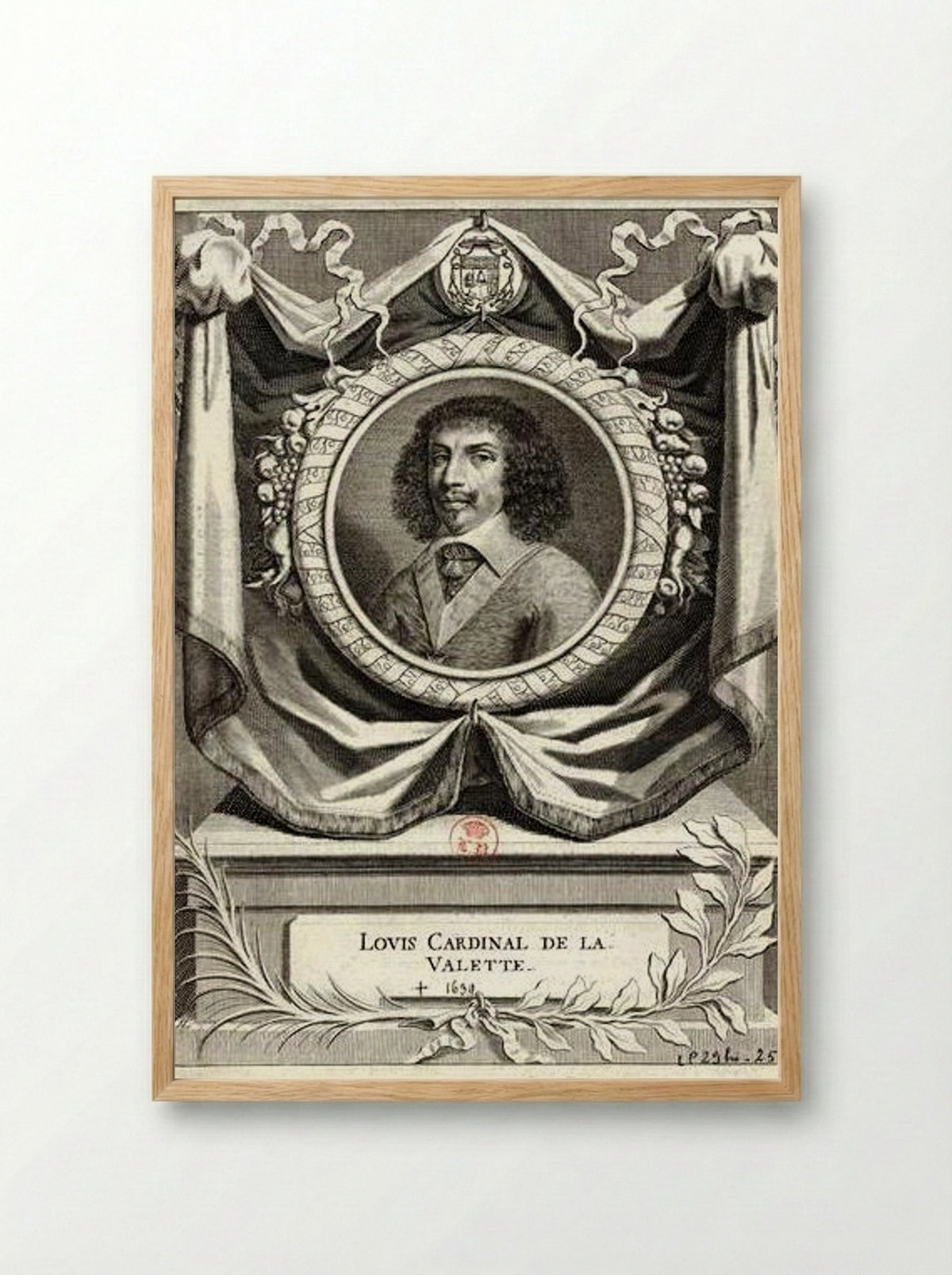 Portrait of Louis de Nogaret de La Valette - René Lochon - Framed Print Wood
