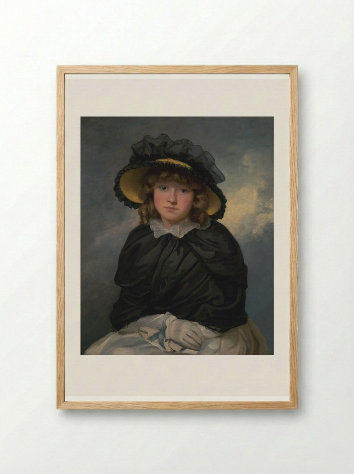 Portrait of Louisa Lane, Called 'Cecilia' - John Hoppner - Framed Print Wood