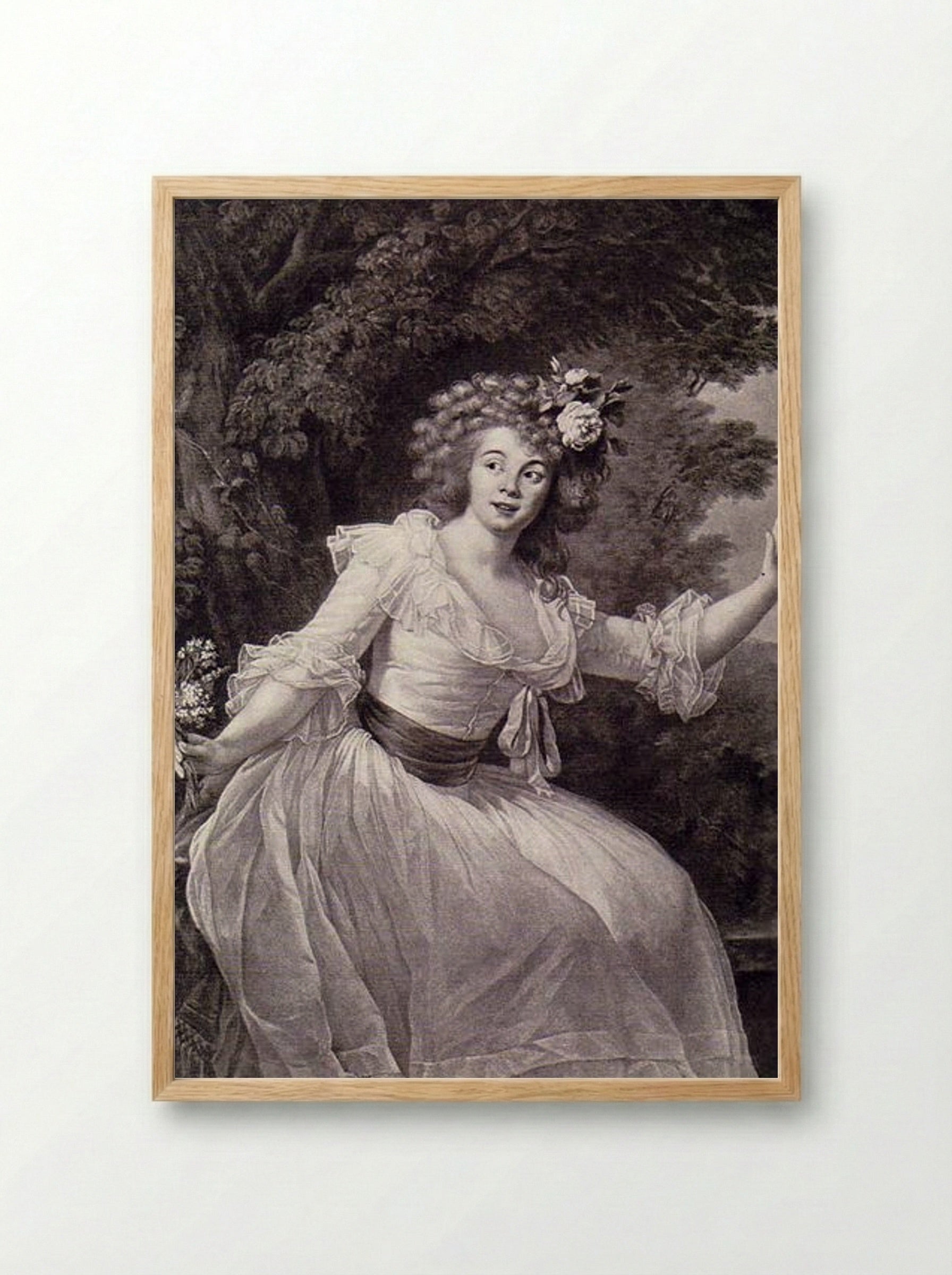 Portrait of Louise Rosalie Dugazon - Louise Elisabeth Vigée Le Brun - Framed Print Wood