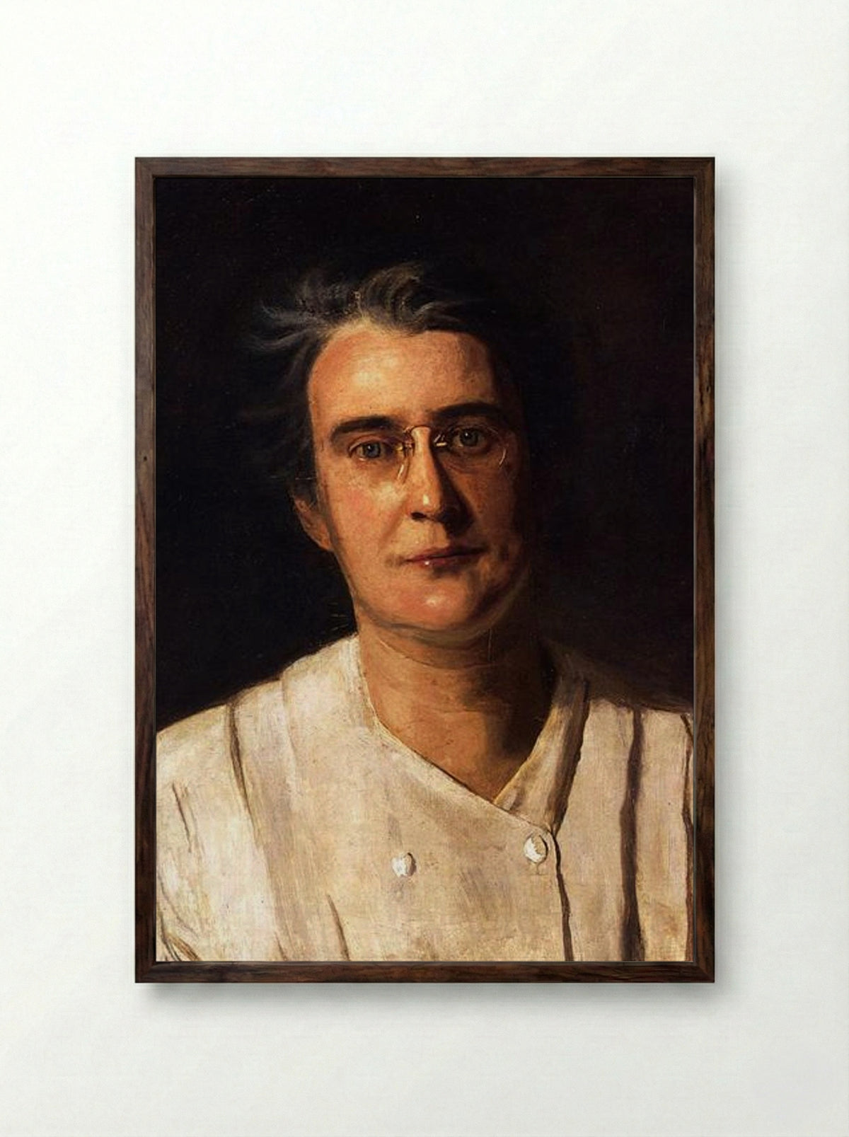 Portrait of Lucy Langdon Williams Wilson - Thomas Eakins - Framed Print Dark Wood