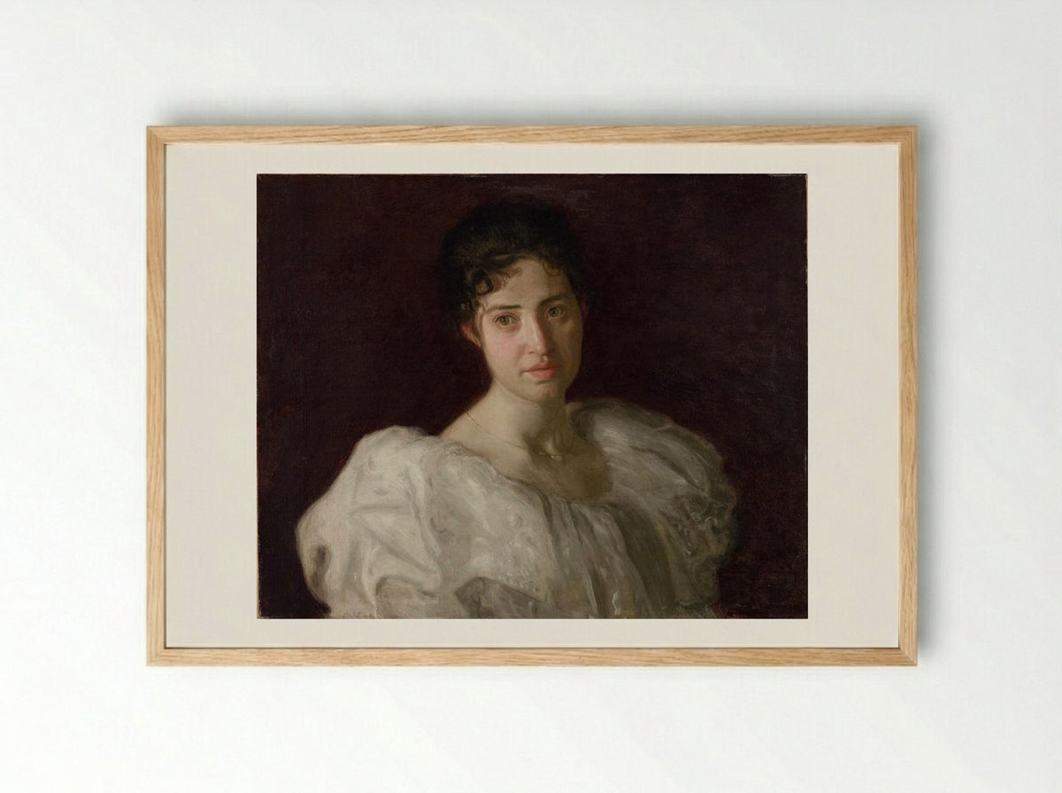 Portrait of Lucy Lewis - Thomas Eakins - Framed Print Wood
