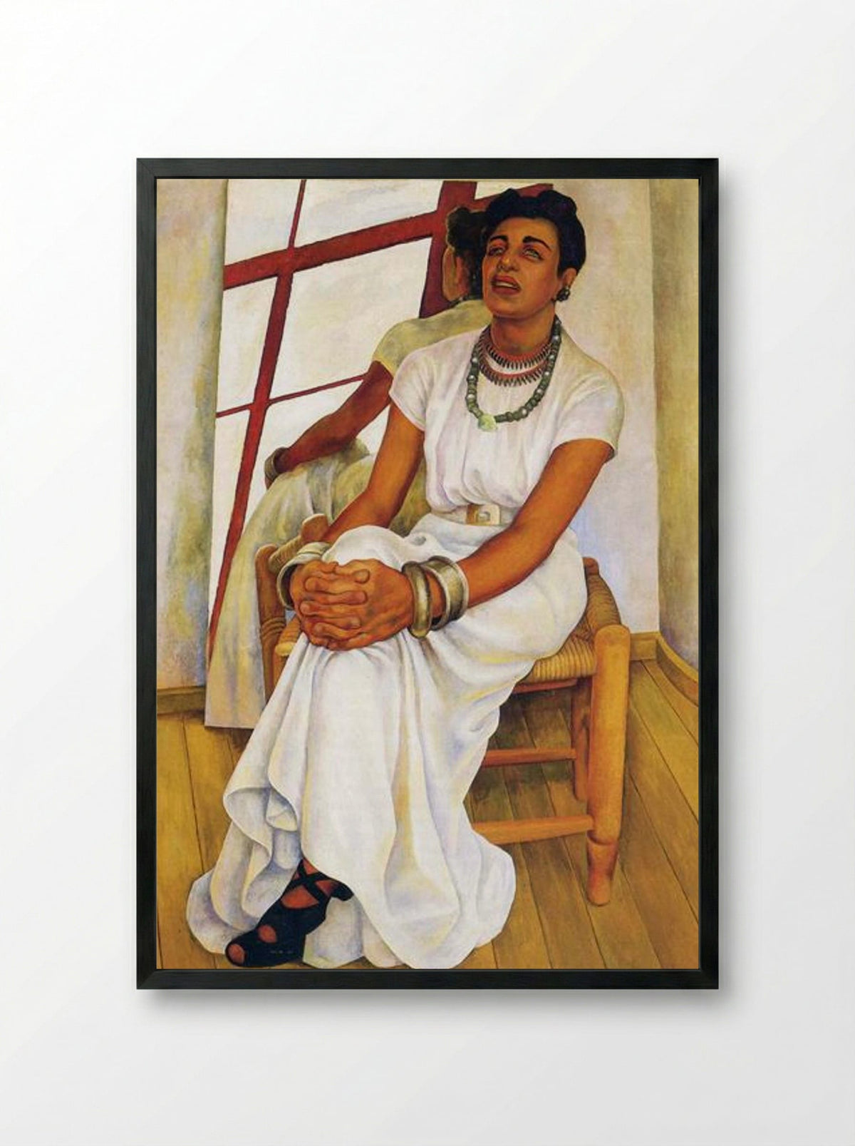 Portrait of Lupe Marin - Diego Rivera - Framed Print Black