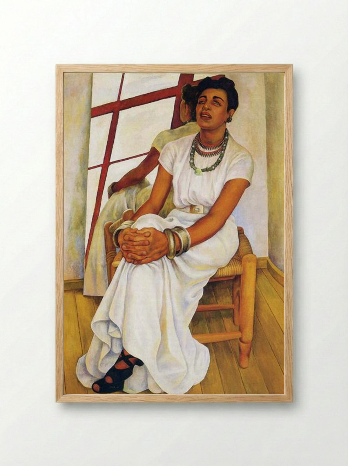 Portrait of Lupe Marin - Diego Rivera - Framed Print Wood