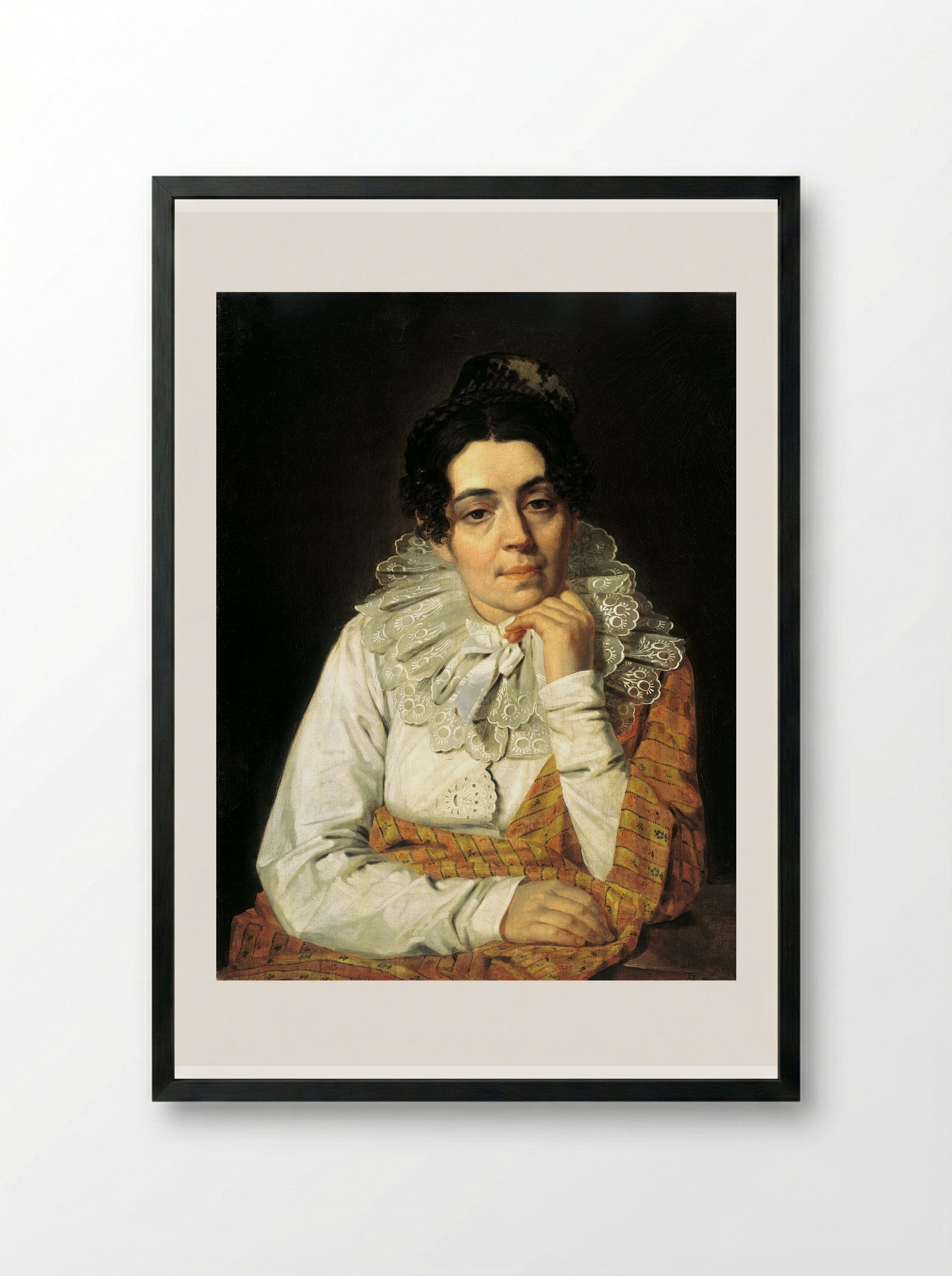 Portrait of M. A. Venetsianova - Alexey Venetsianov - Framed Print Black