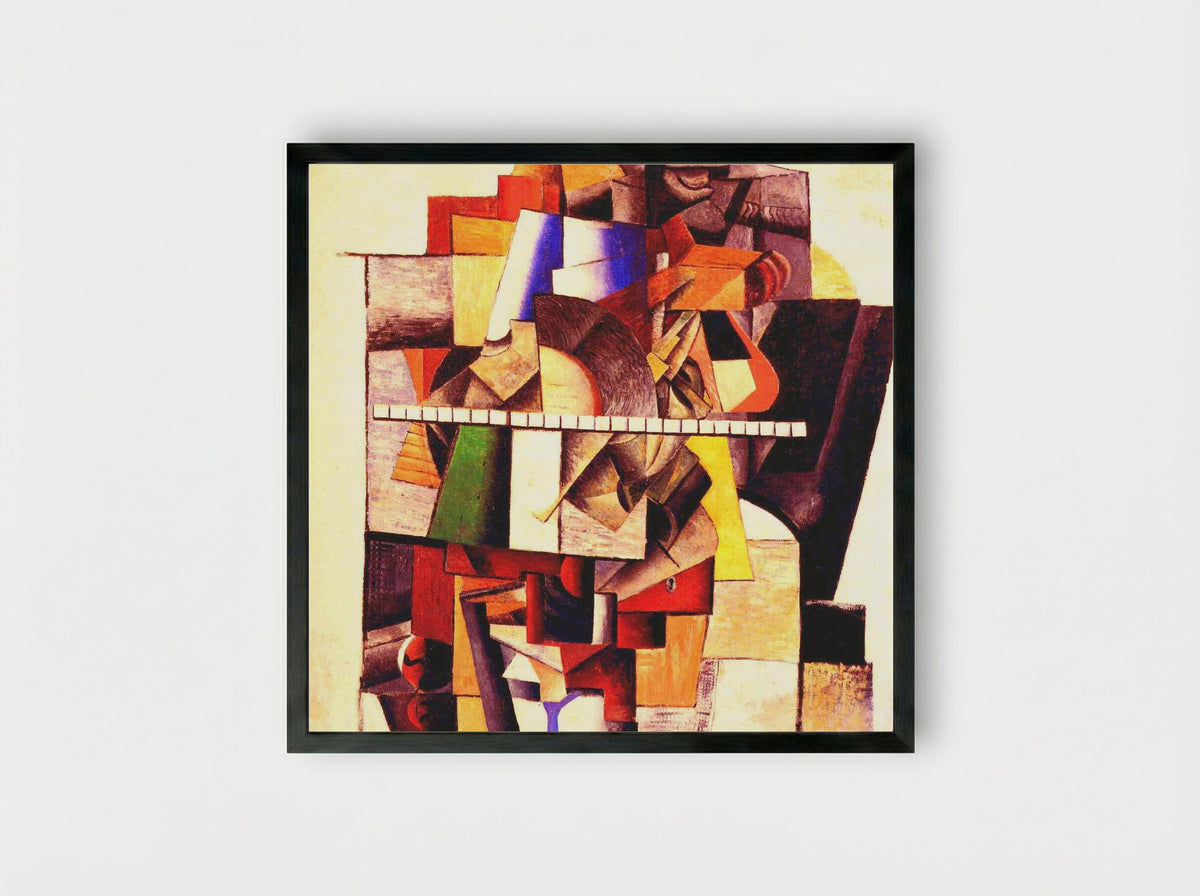 Portrait of M.V. Matyushin - Kazimir Malevich - Framed Print Black
