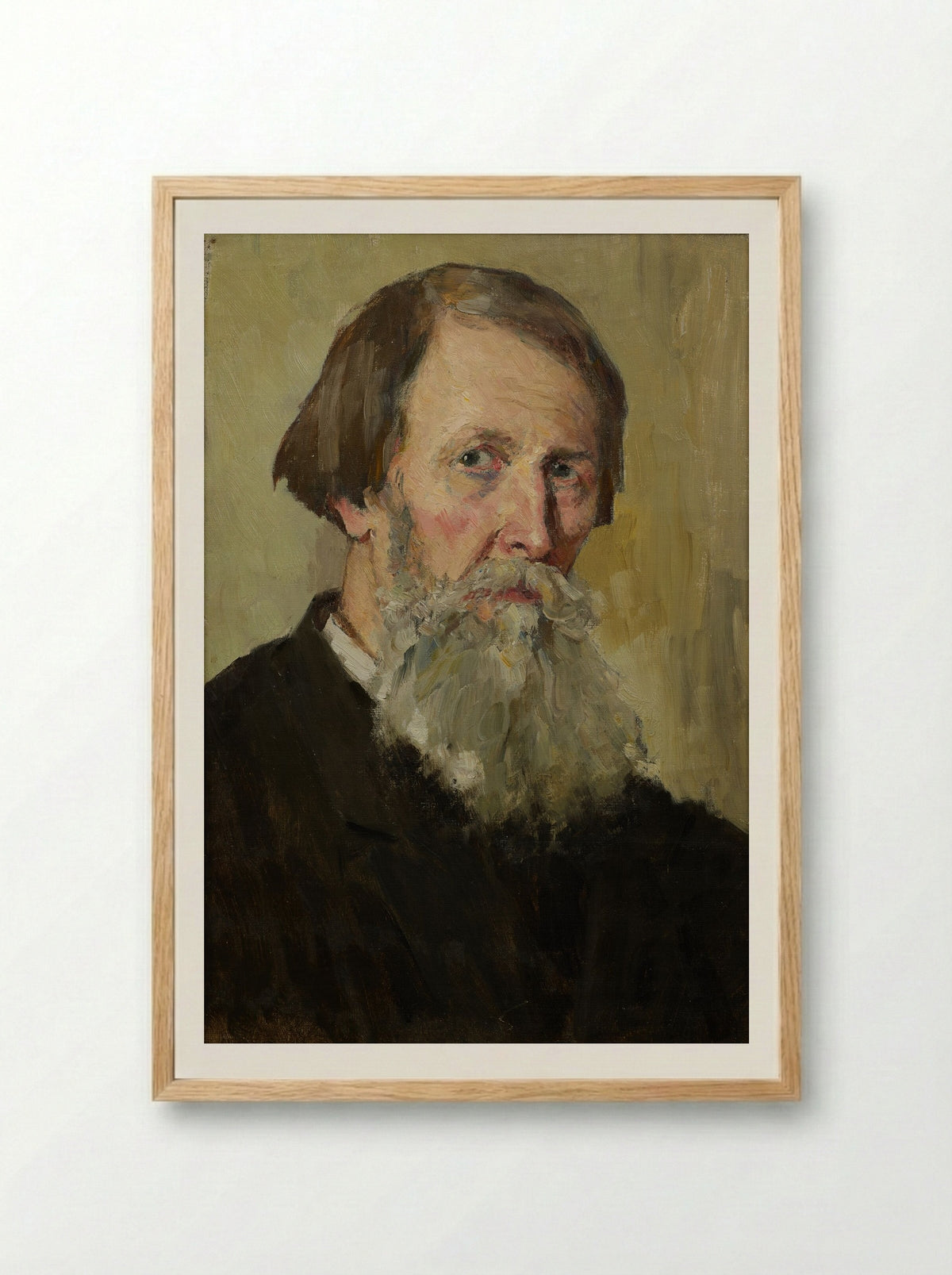 Portrait of M.V. Vasnetsov - Viktor Vasnetsov - Framed Print Wood