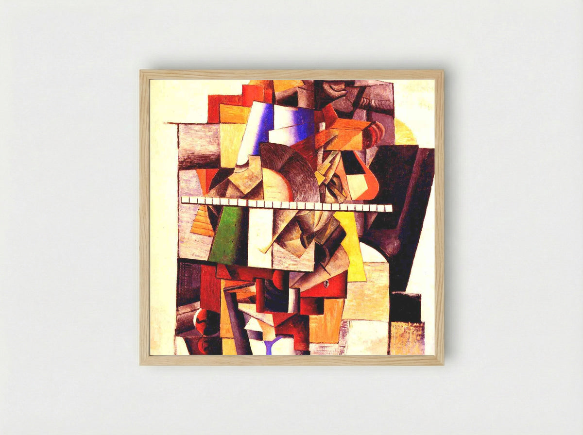 Portrait of M.V. Matyushin - Kazimir Malevich - Framed Print Wood