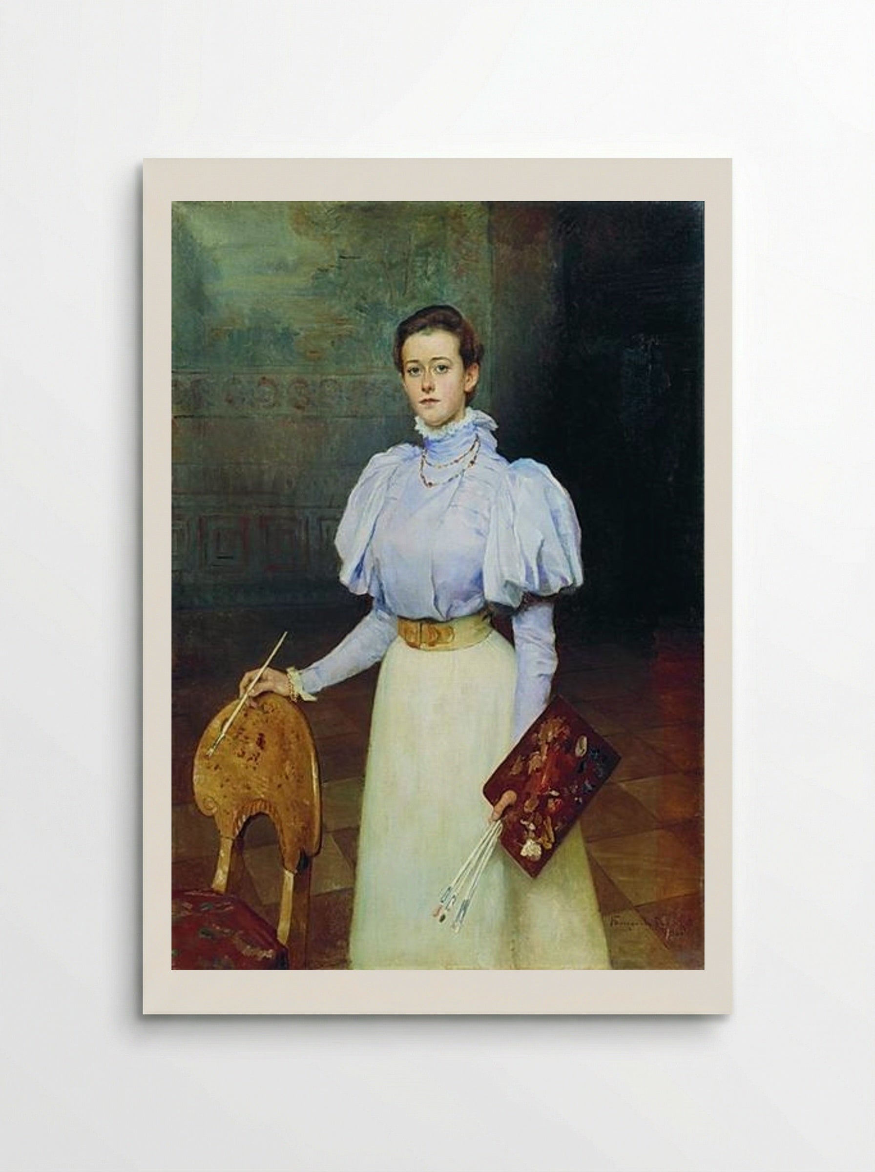 Portrait of M. Sheremetova - Nikolay Bogdanov-Belsky - Poster