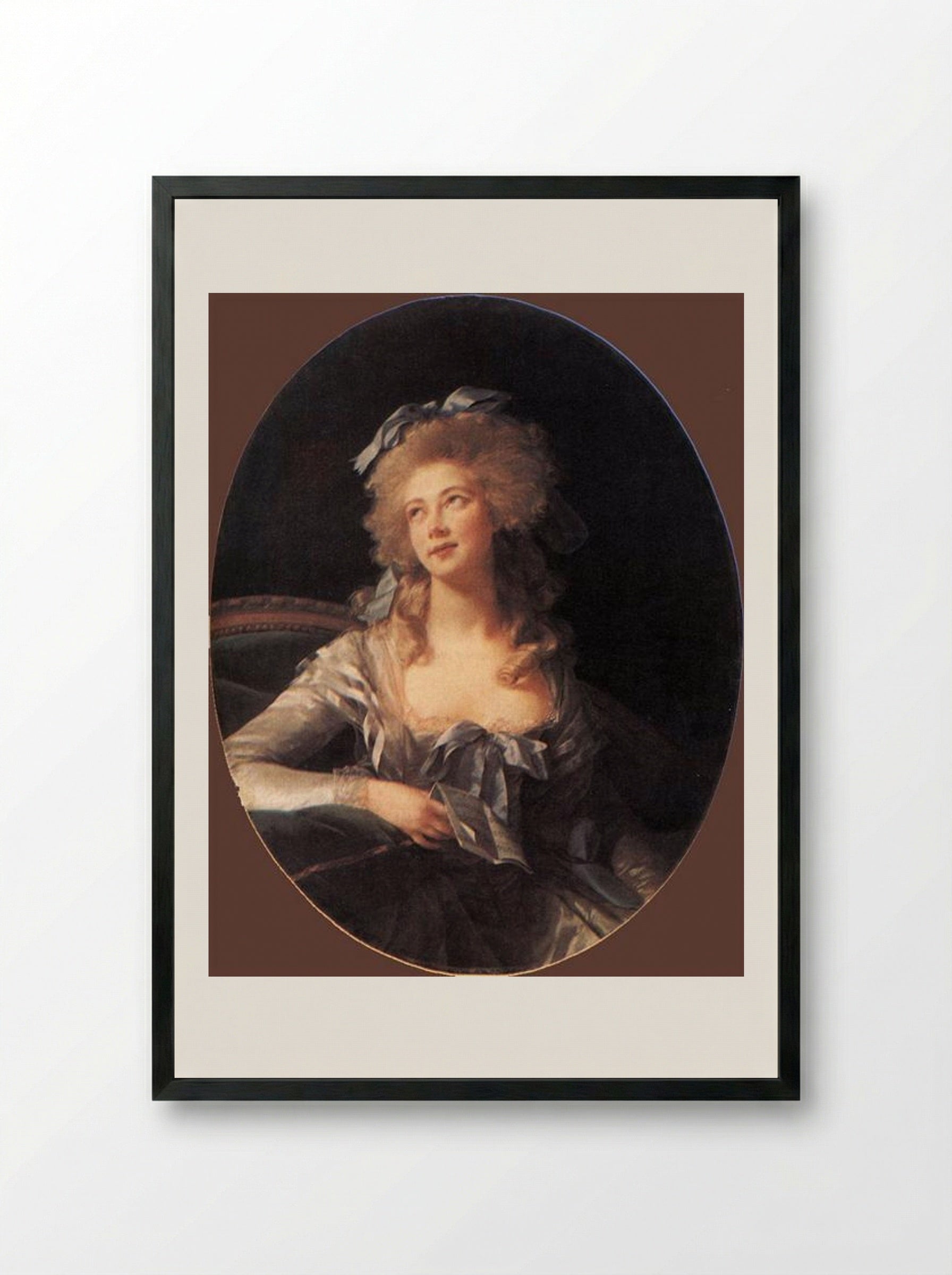 Portrait of Madame Grand - Louise Elisabeth Vigée Le Brun - Framed Print Black