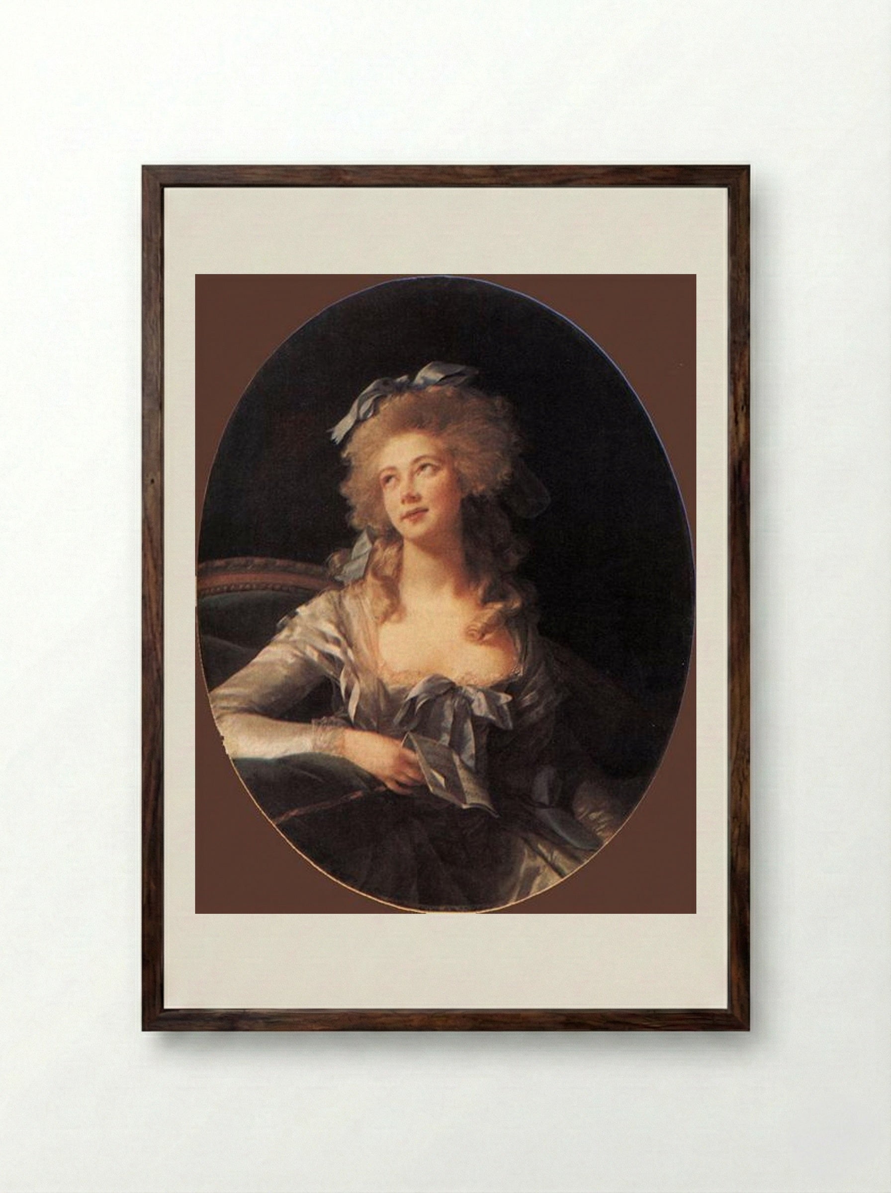 Portrait of Madame Grand - Louise Elisabeth Vigée Le Brun - Framed Print Dark Wood