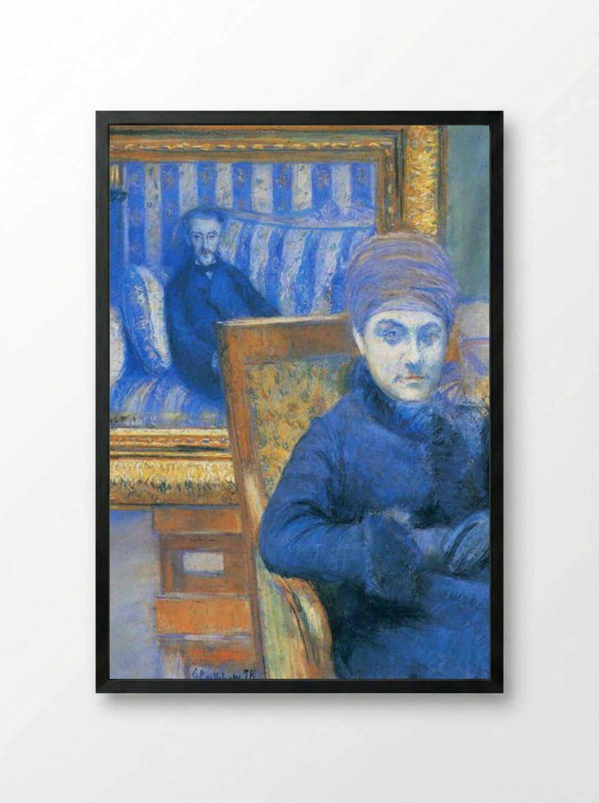 Portrait of Madame X - Gustave Caillebotte - Framed Print Black
