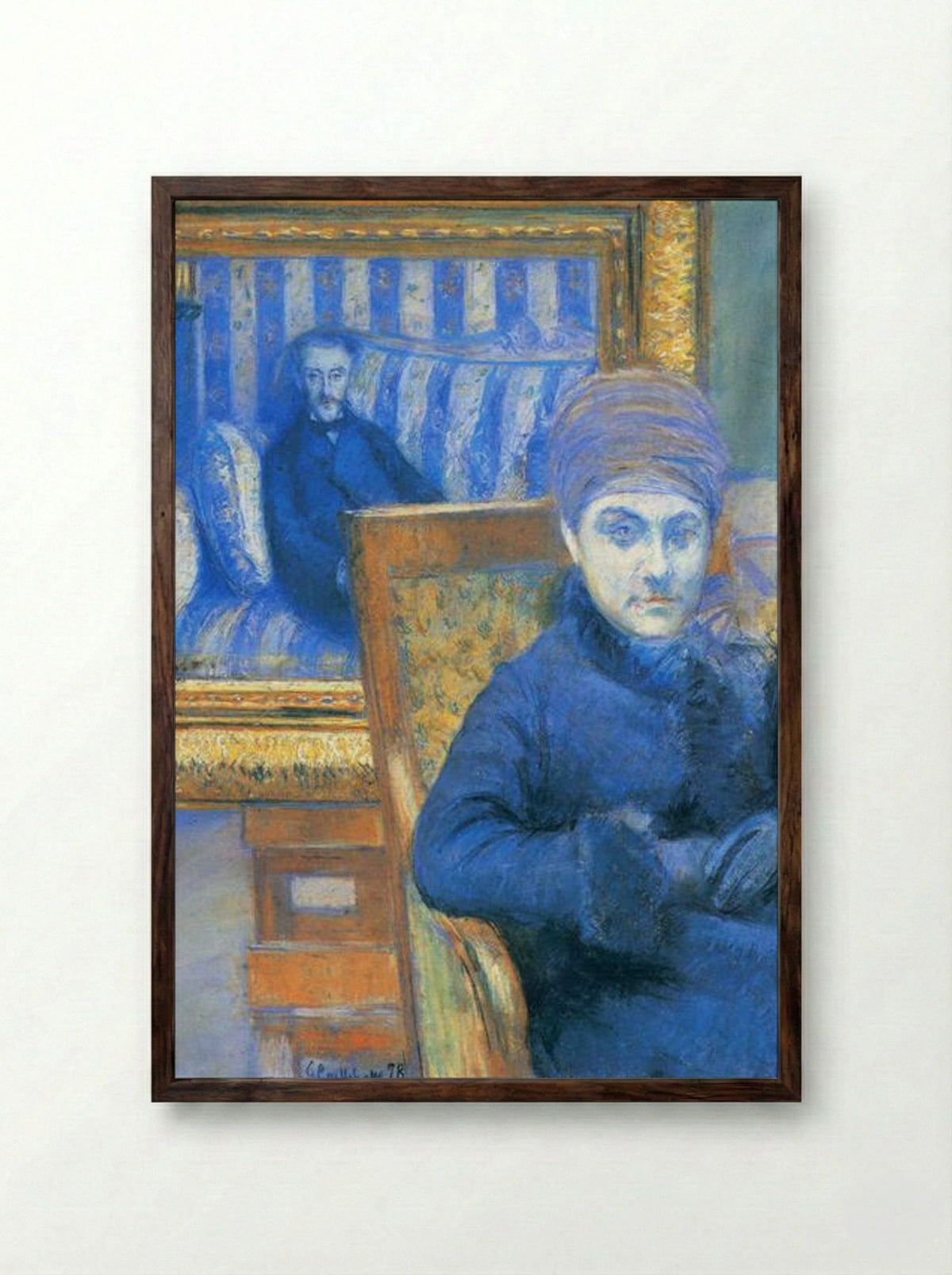 Portrait of Madame X - Gustave Caillebotte - Framed Print Dark Wood