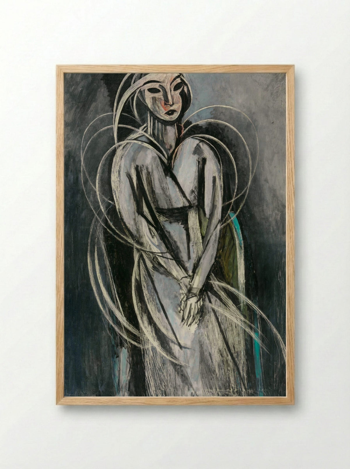 Portrait of Madame Yvonne Landsberg - Henri Matisse - Framed Print Wood