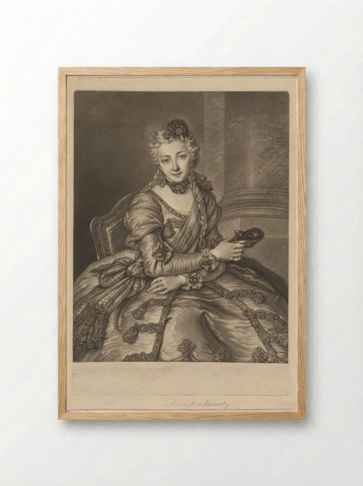 Portrait of Madame de Mouchy - Richard Purcell - Framed Print Wood
