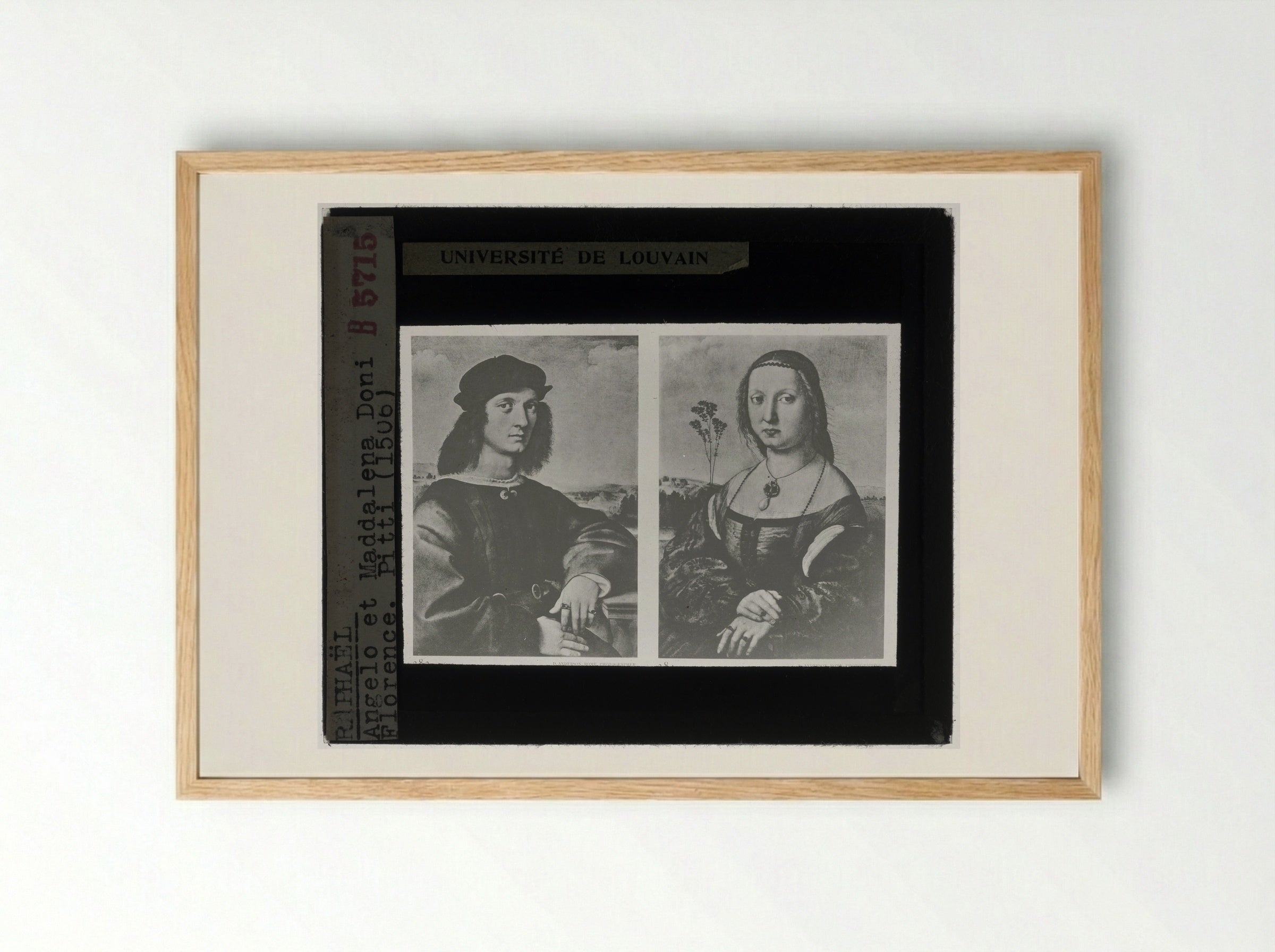 Portrait of Maddalena Doni - Raphael - Framed Print Wood