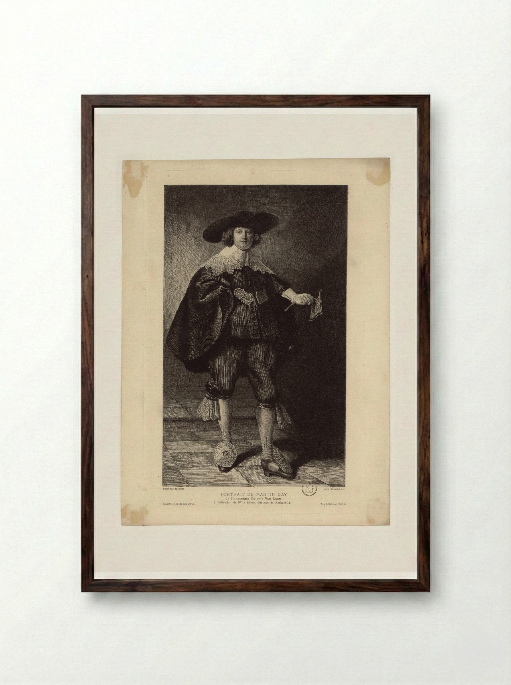 Portrait of Maerten Soolmans - Léopold Flameng - Framed Print Dark Wood
