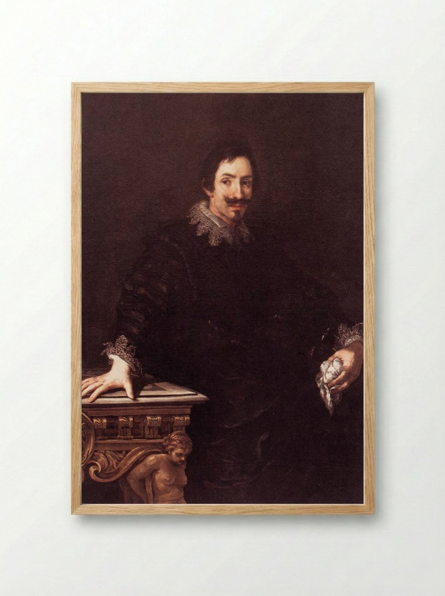 Portrait of Marcello Sacchetti - Pietro da Cortona - Framed Print Wood