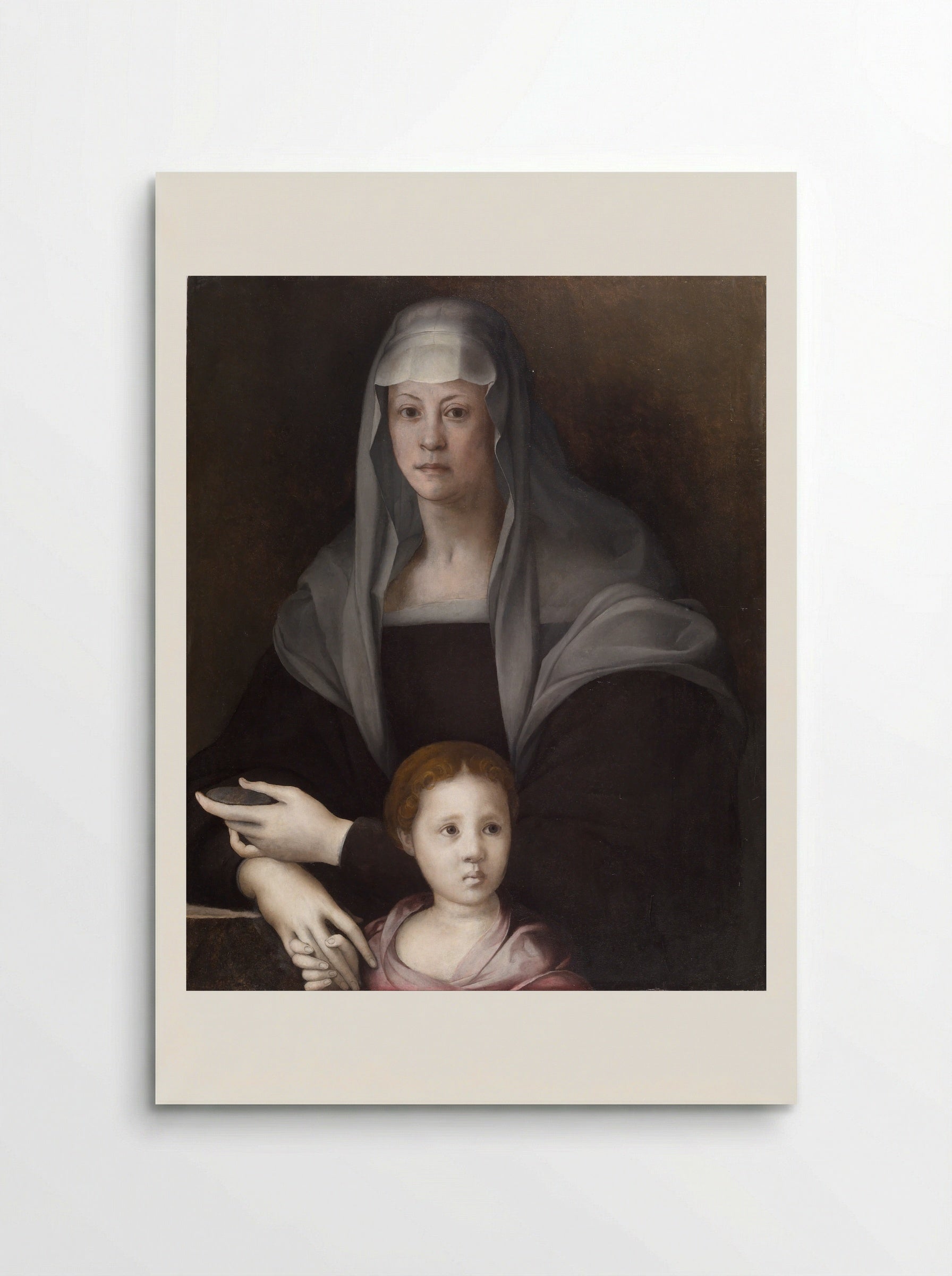 Portrait of Maria Salviati with Giulia de' Medici - Jacopo Pontormo - Poster