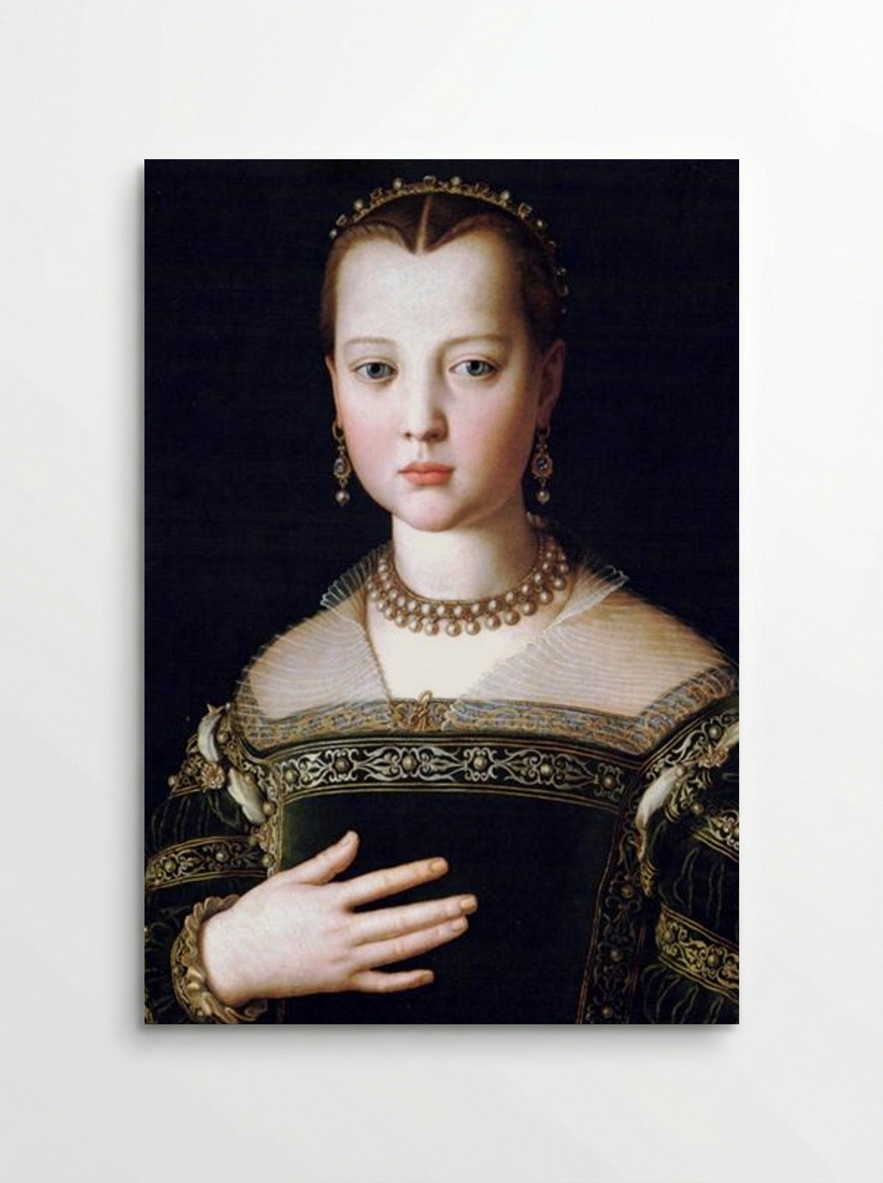 Portrait of Maria de' Medici - Agnolo Bronzino - Poster
