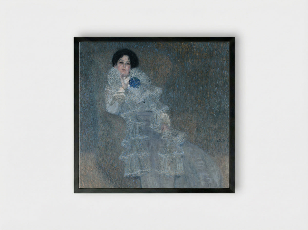 Portrait of Marie Henneberg - Gustav Klimt - Framed Print Black