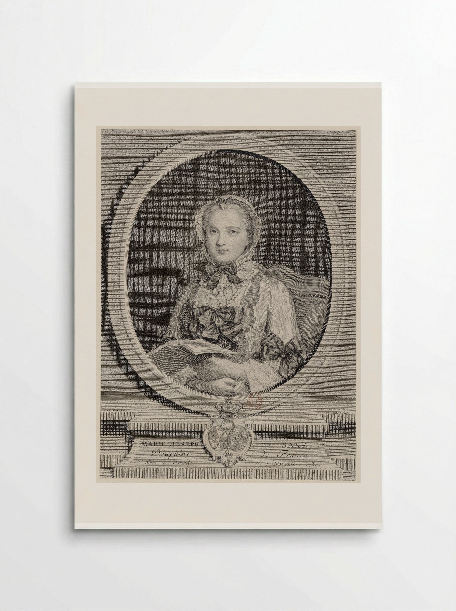 Portrait of Marie-Josephe of Saxony - Maurice Quentin de La Tour - Poster