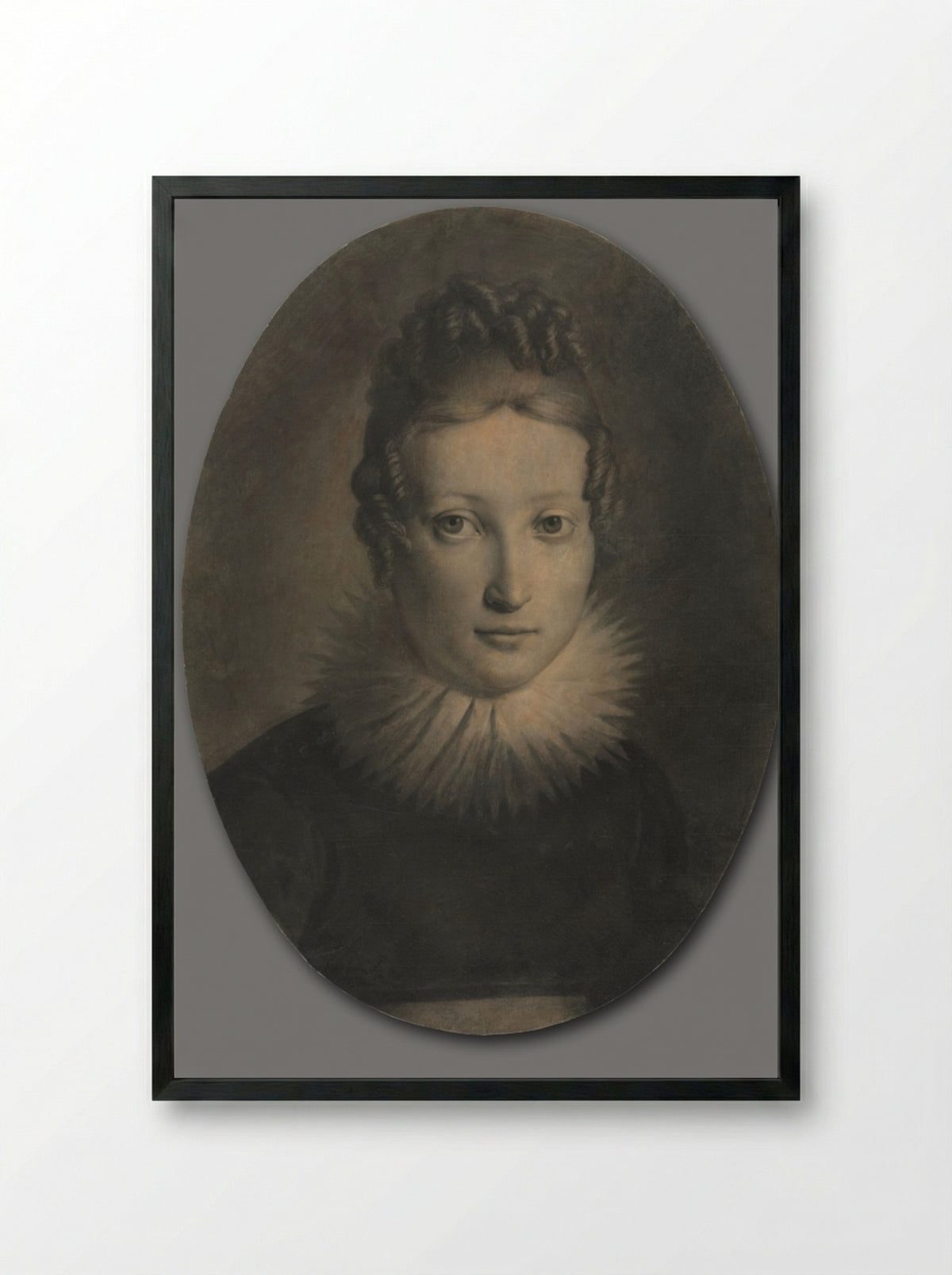 Portrait of Marie-Louise, Duchess of Parma - François Gérard - Framed Print Black