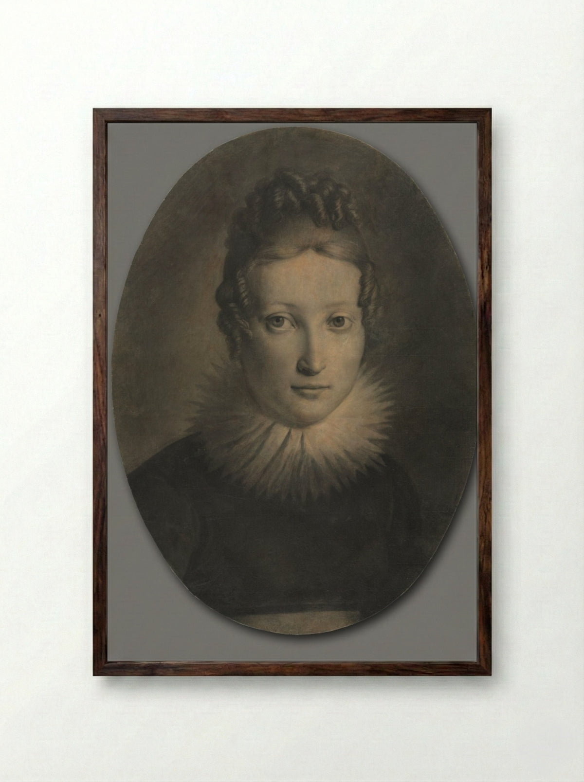 Portrait of Marie-Louise, Duchess of Parma - François Gérard - Framed Print Dark Wood