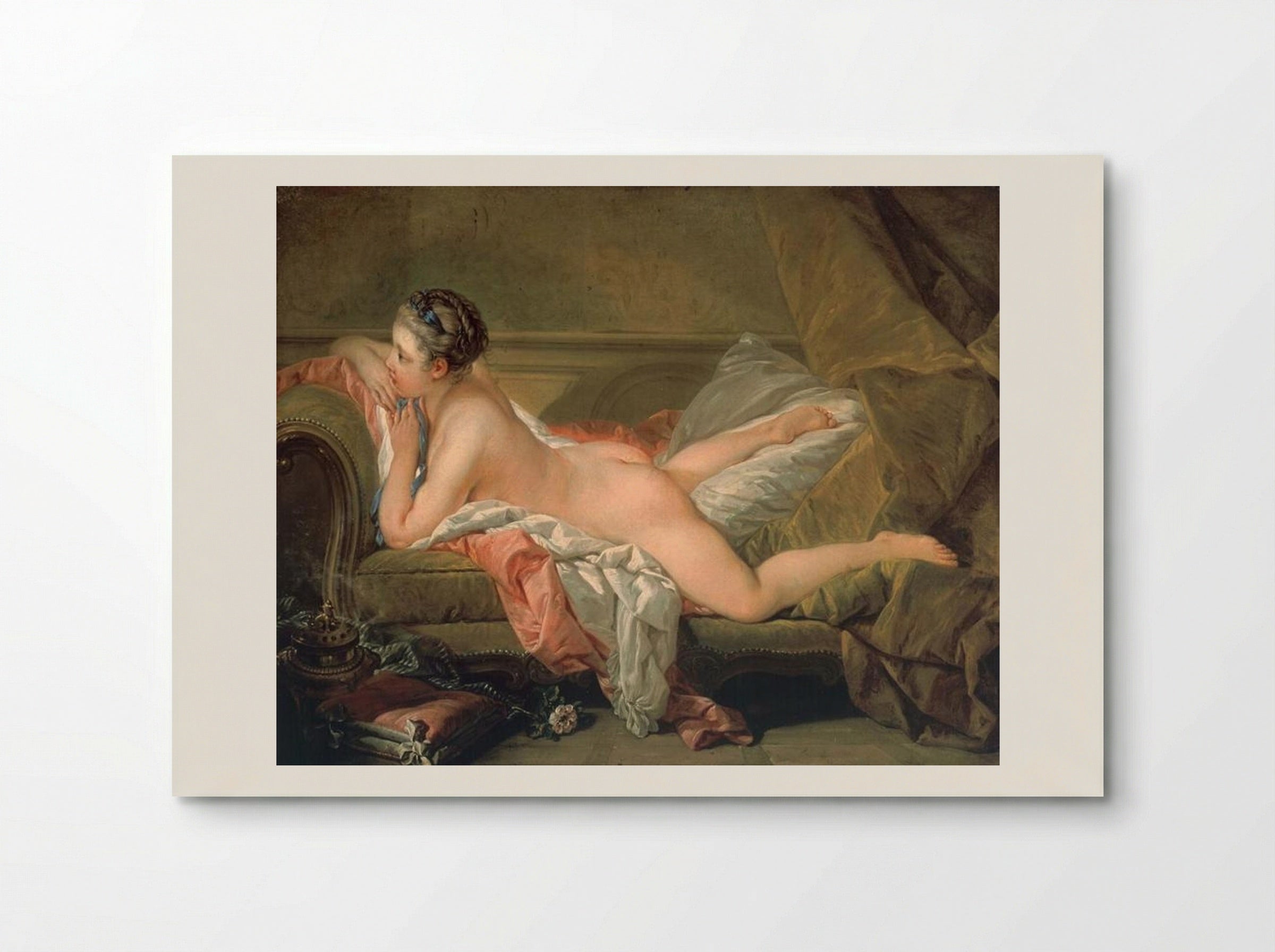 Portrait of Marie-Louise O'Murphy (Nude on a Sofa) - Francois Boucher - Poster