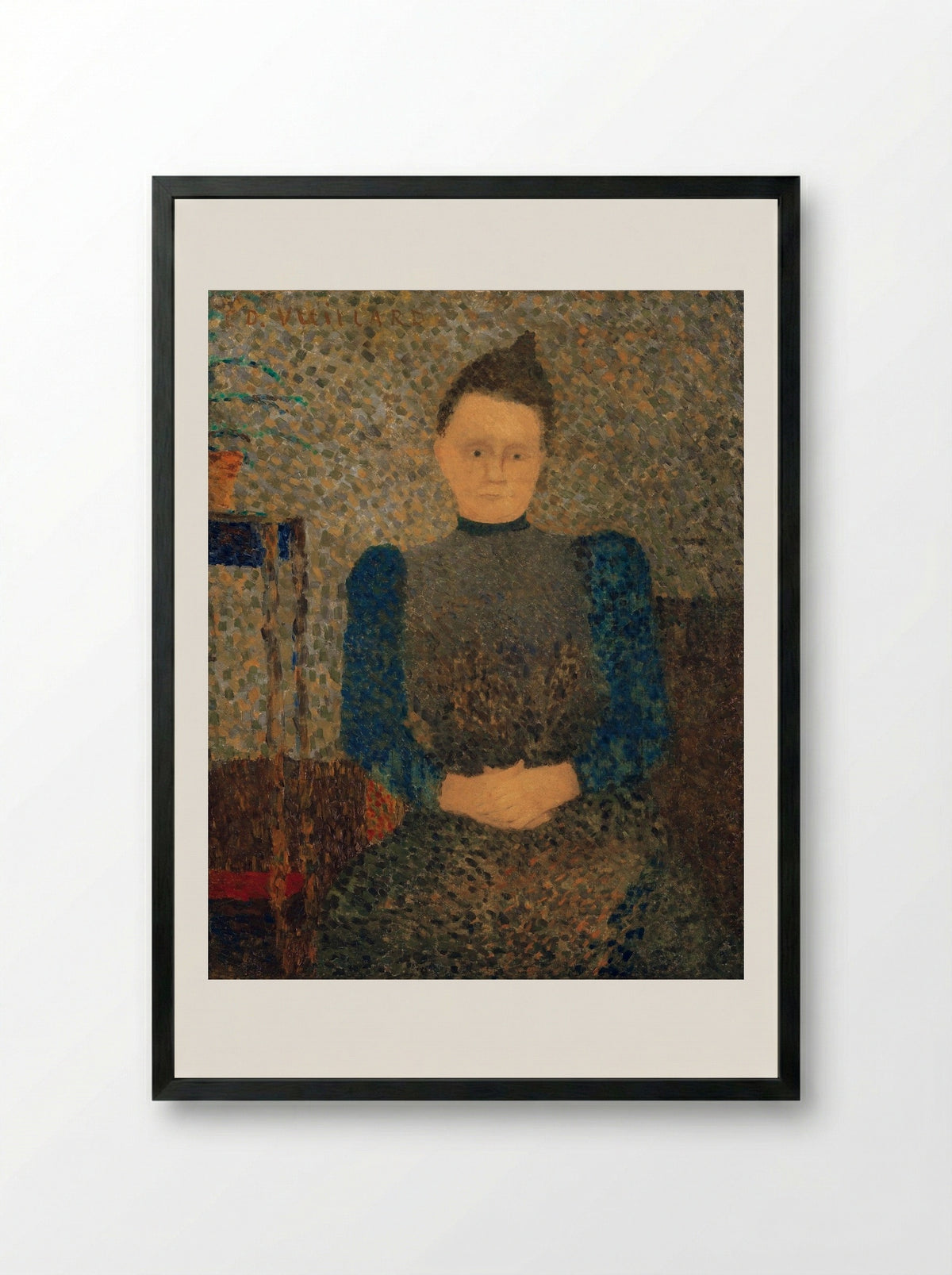 Portrait of Marie Vuillard - Édouard Vuillard - Framed Print Black