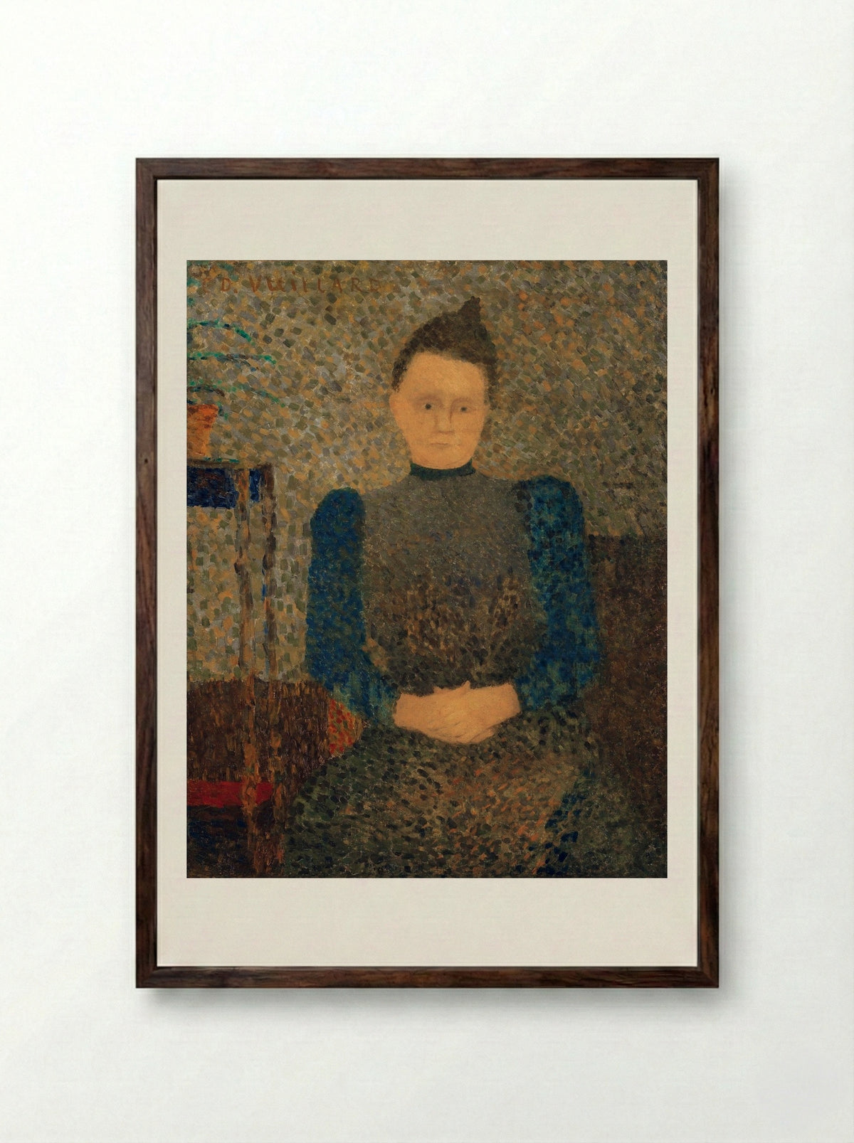 Portrait of Marie Vuillard - Édouard Vuillard - Framed Print Dark Wood