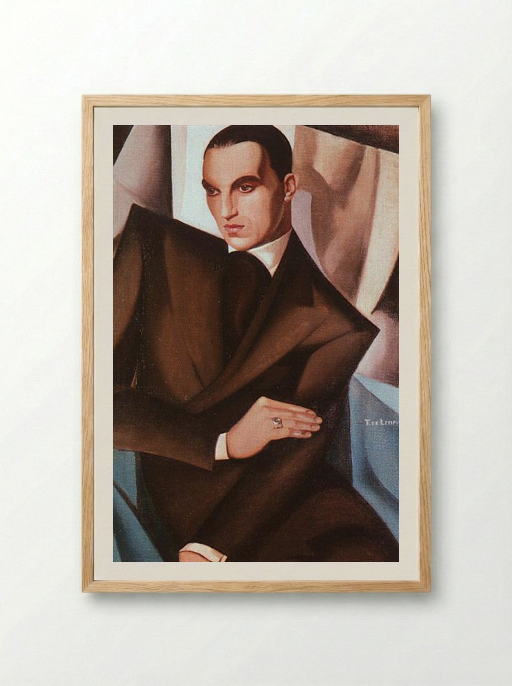 Portrait of Marquis Sommi - Tamara de Lempicka - Framed Print Wood
