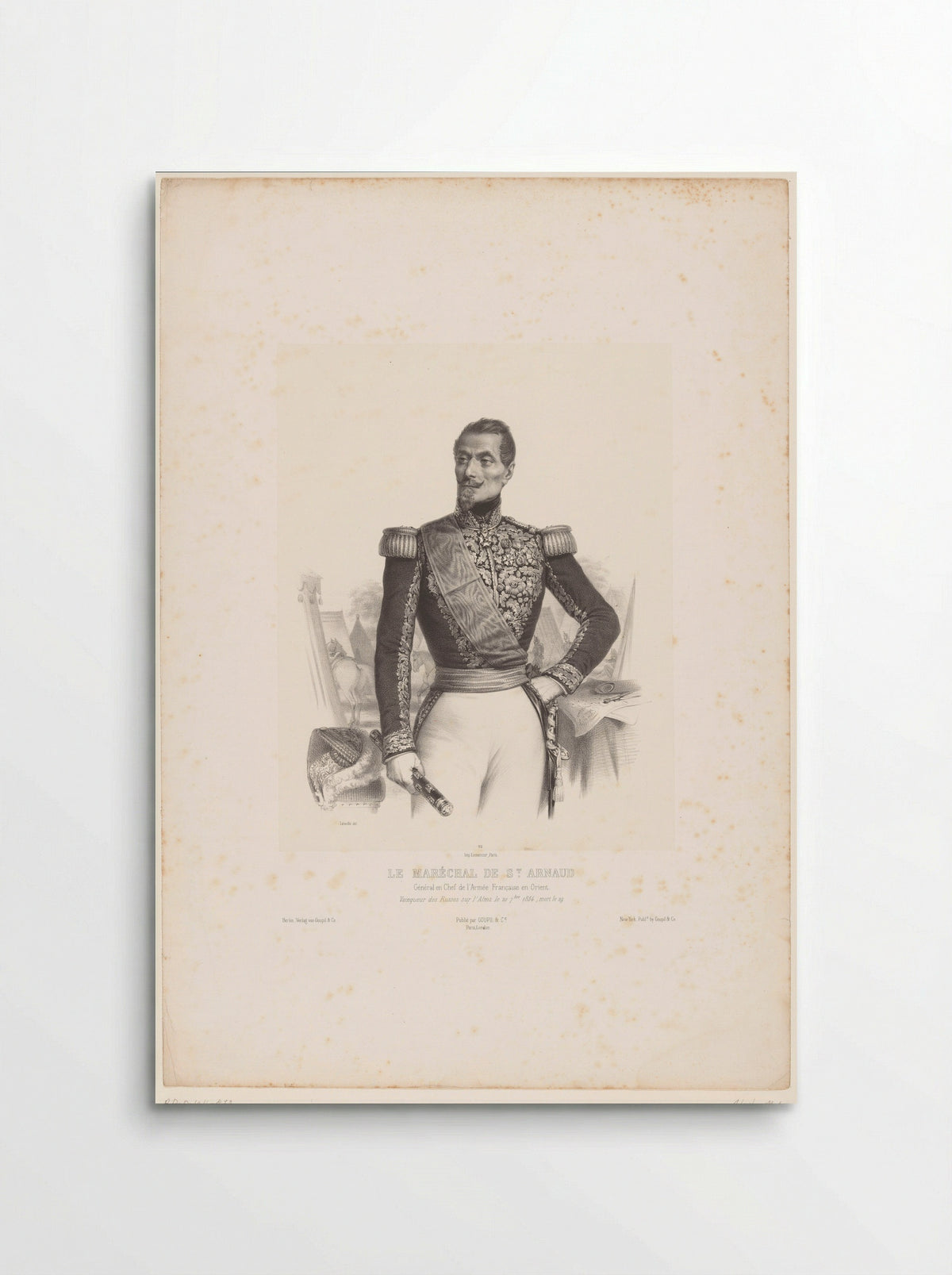 Portrait of Marshal Jacques Leroy de Saint Arnaud - Marie Alexandre Alophe - Poster