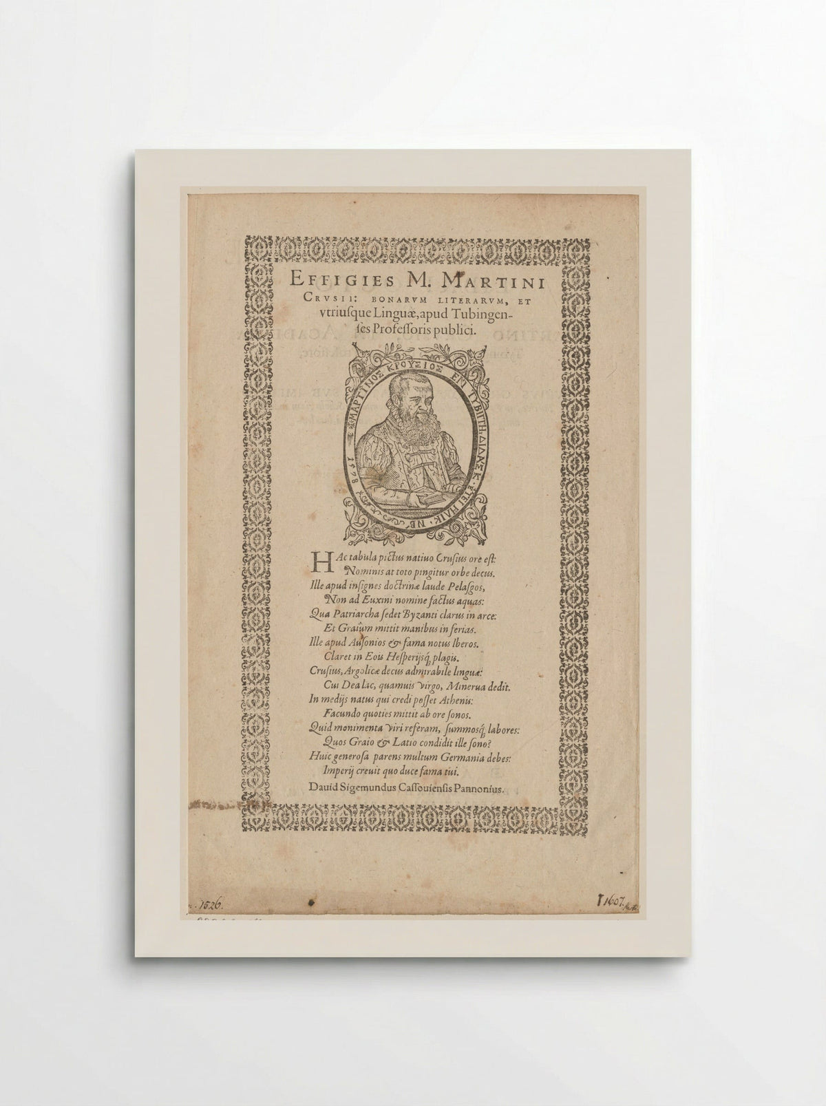 Portrait of Martin Crusius - Michael Ostendorfer - Poster