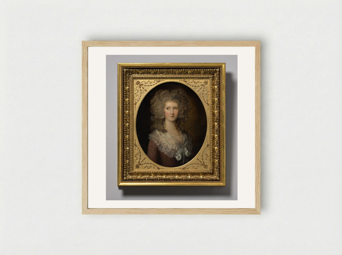 Portrait of Mary Anne Jolliffe - Gainsborough Dupont - Framed Print Wood