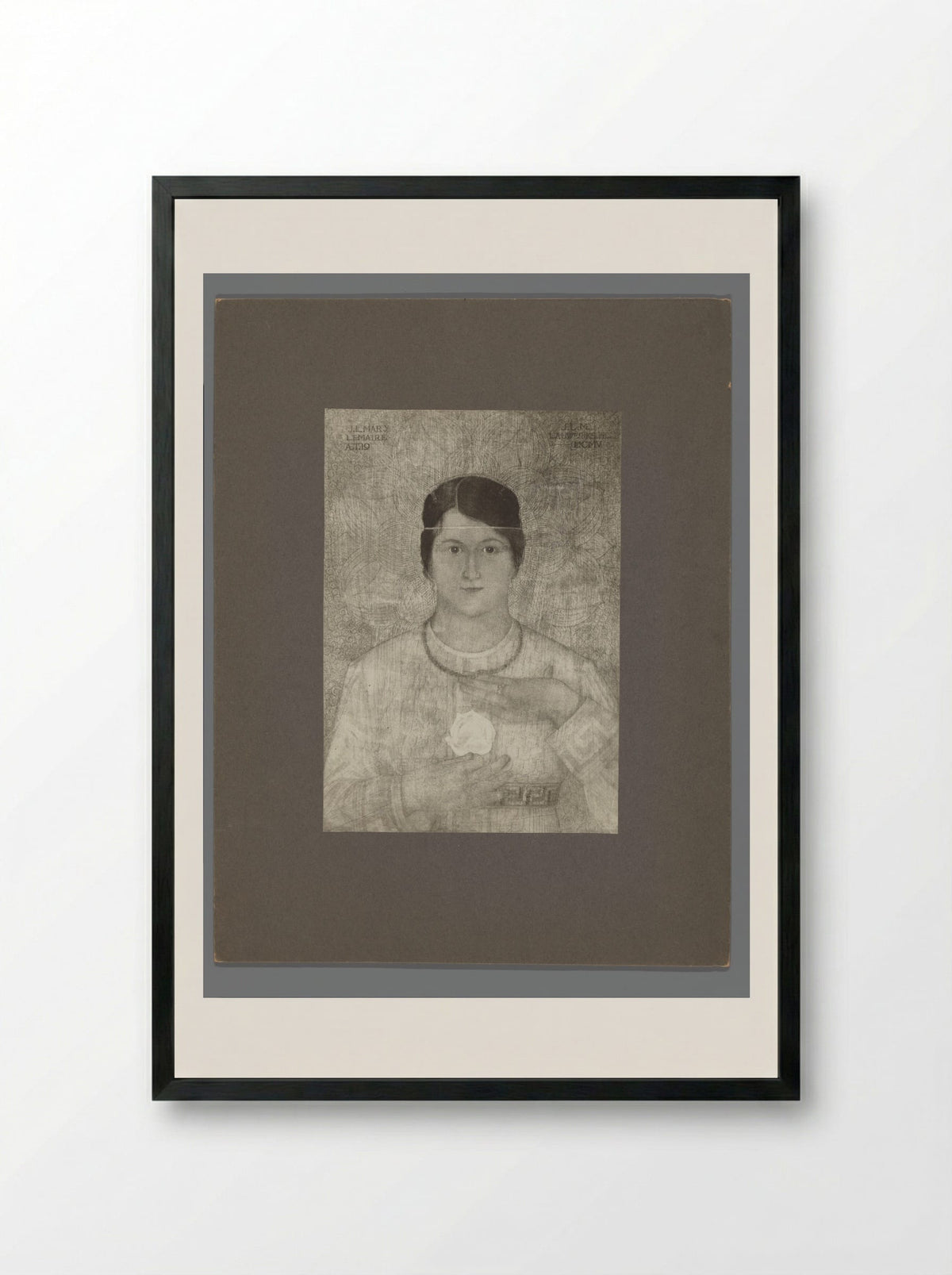 Portrait of Mary Lemaire - Mathieu Lauweriks - Framed Print Black