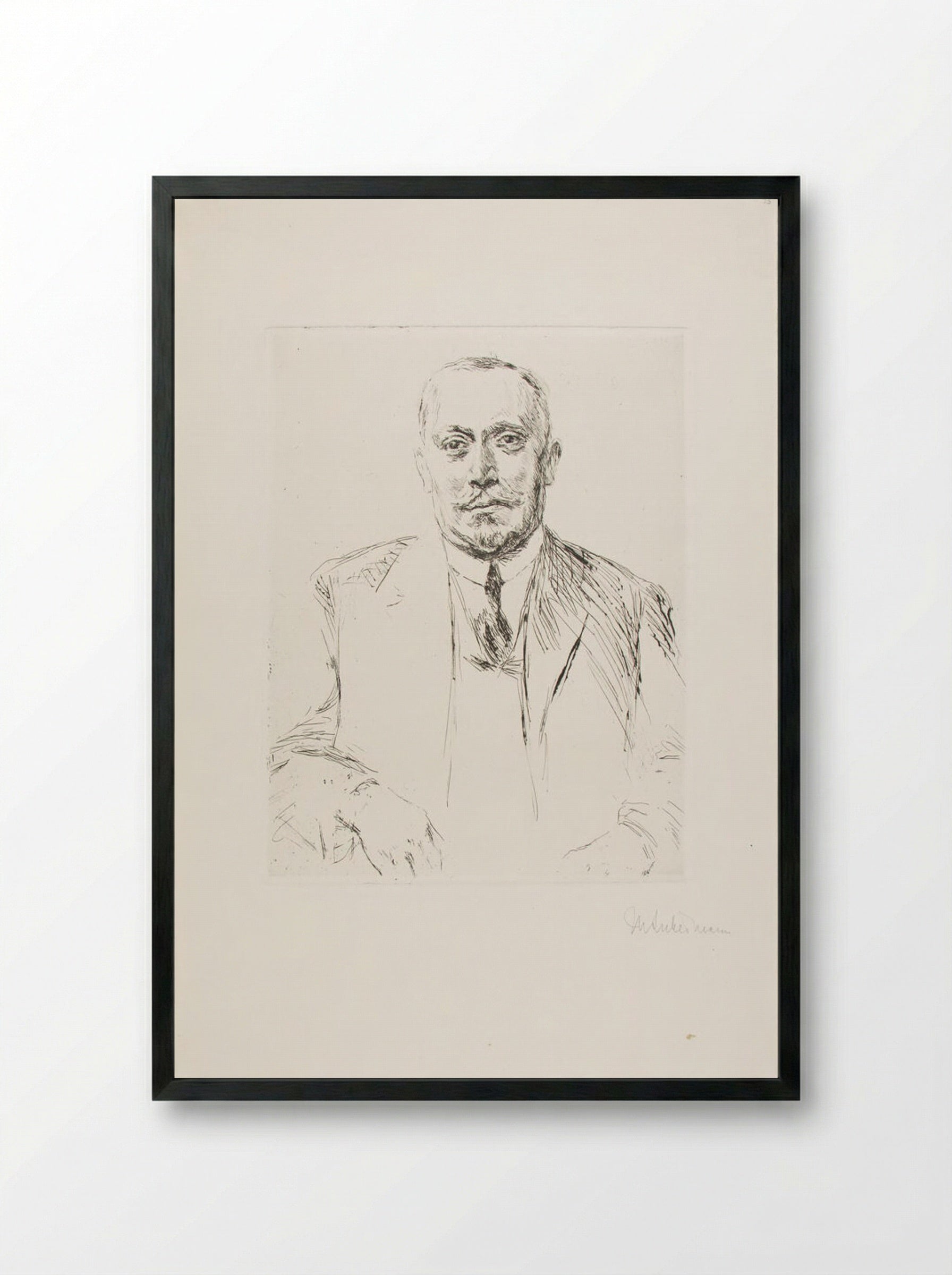 Portrait of Marzynski - Max Liebermann - Framed Print Black