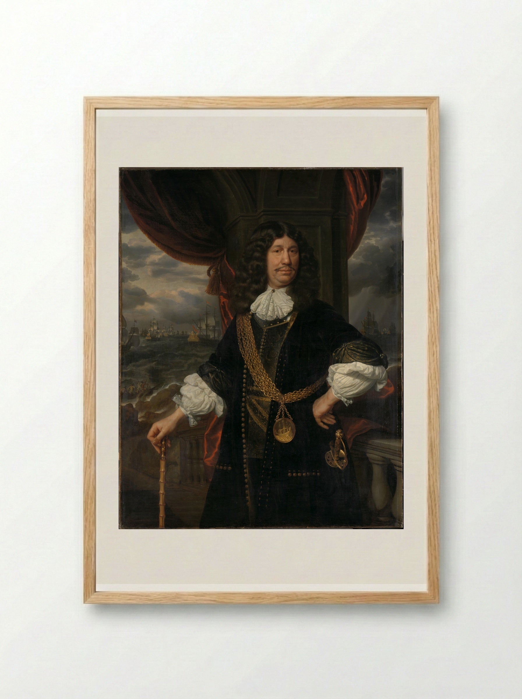 Portrait of Mattheus van den Broucke - Samuel van Hoogstraten - Framed Print Wood