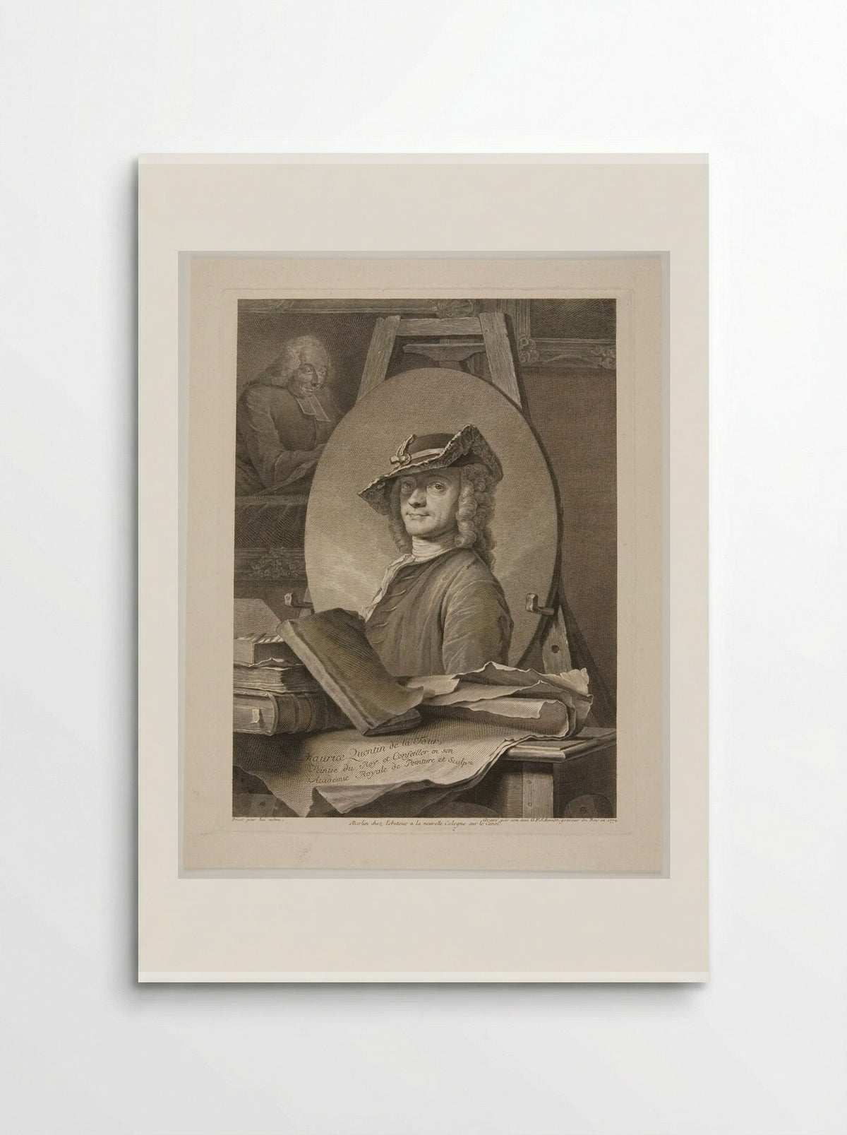 Portrait of Maurice Quentin de La Tour - Georg Friedrich Schmidt - Poster